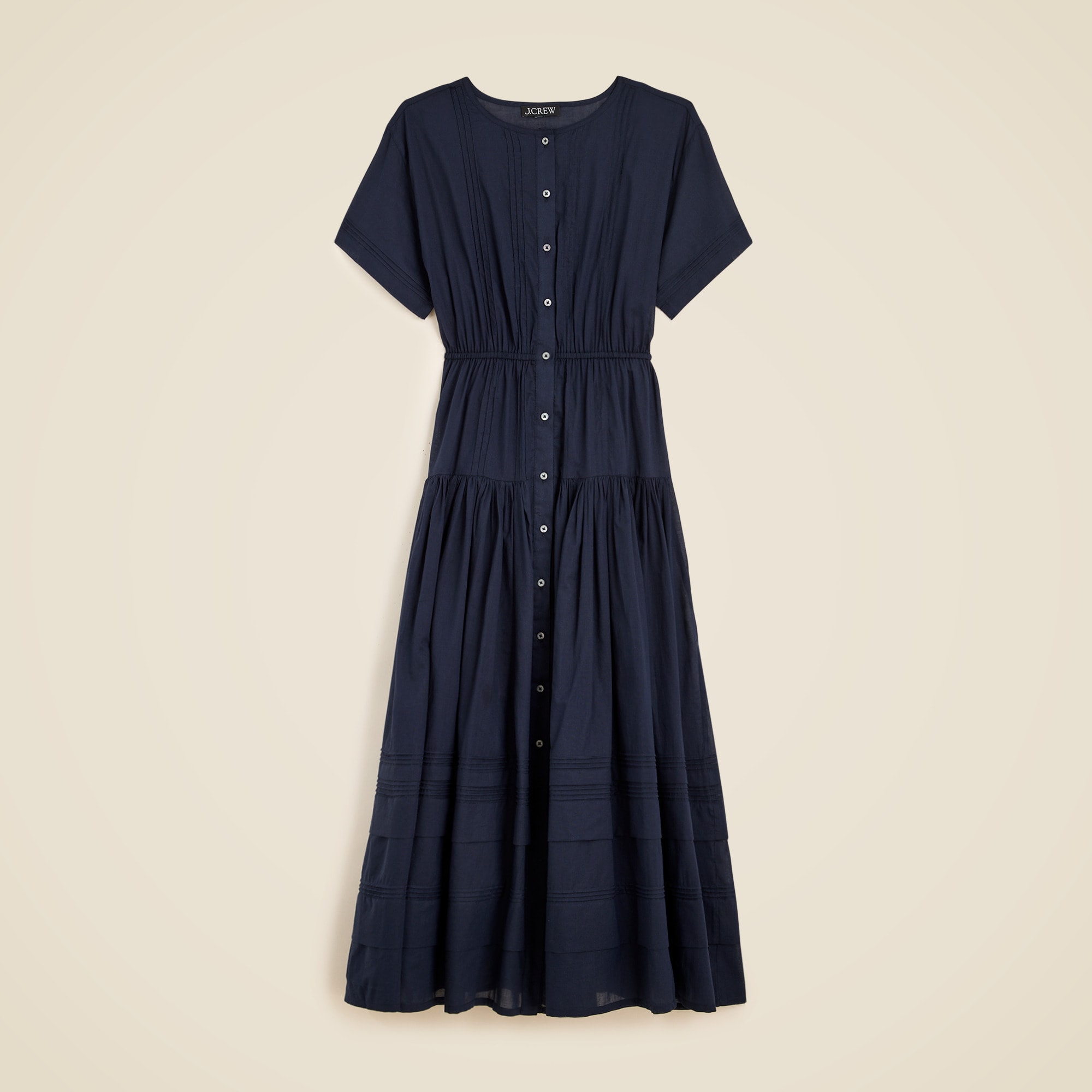womens Pintuck shirtdress in cotton voile