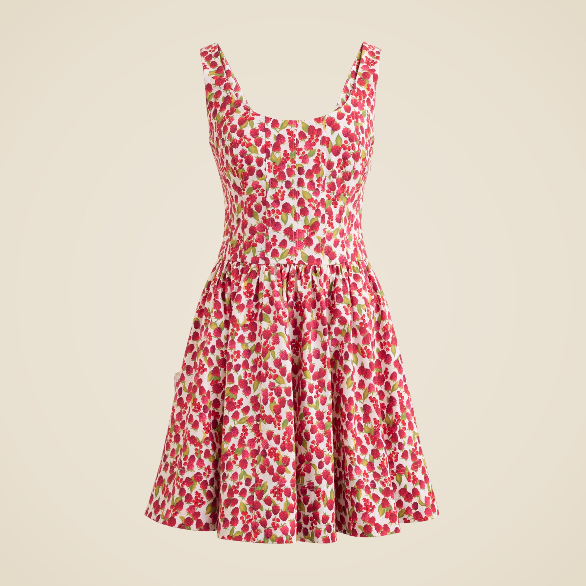 Fit-and-flare Mini Dress In Raspberry Print For Women | J.Crew