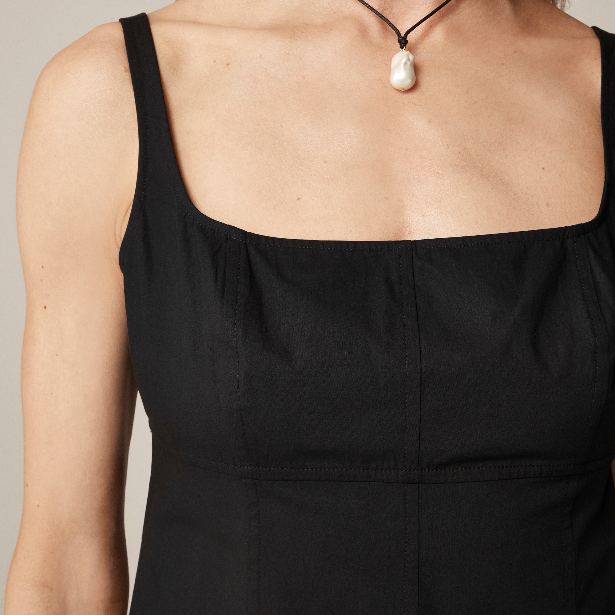 Squareneck Seamed Midi Dress For Women | J.Crew