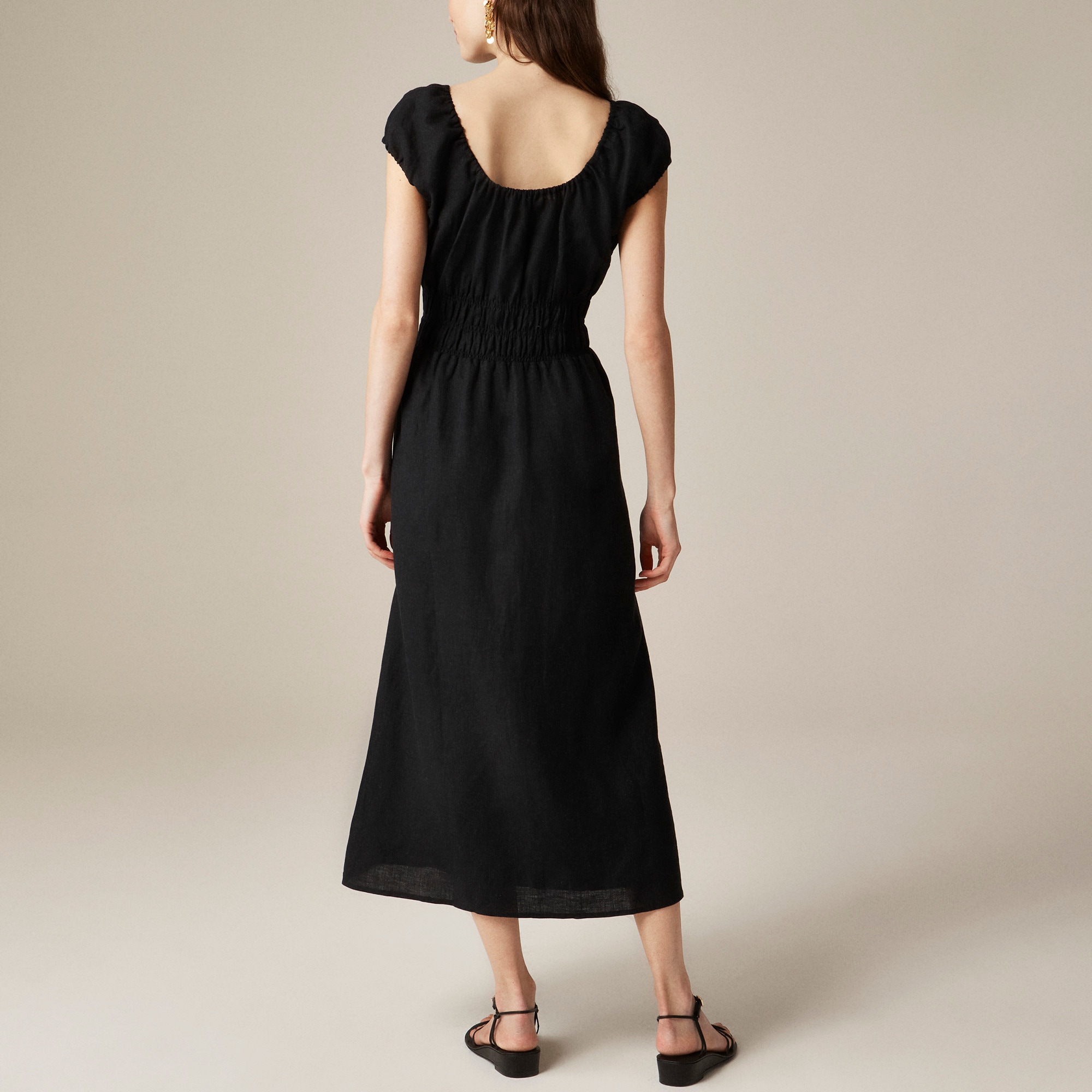 J.Crew: Tie-waist Shirtdress In Stretch Twill For Women