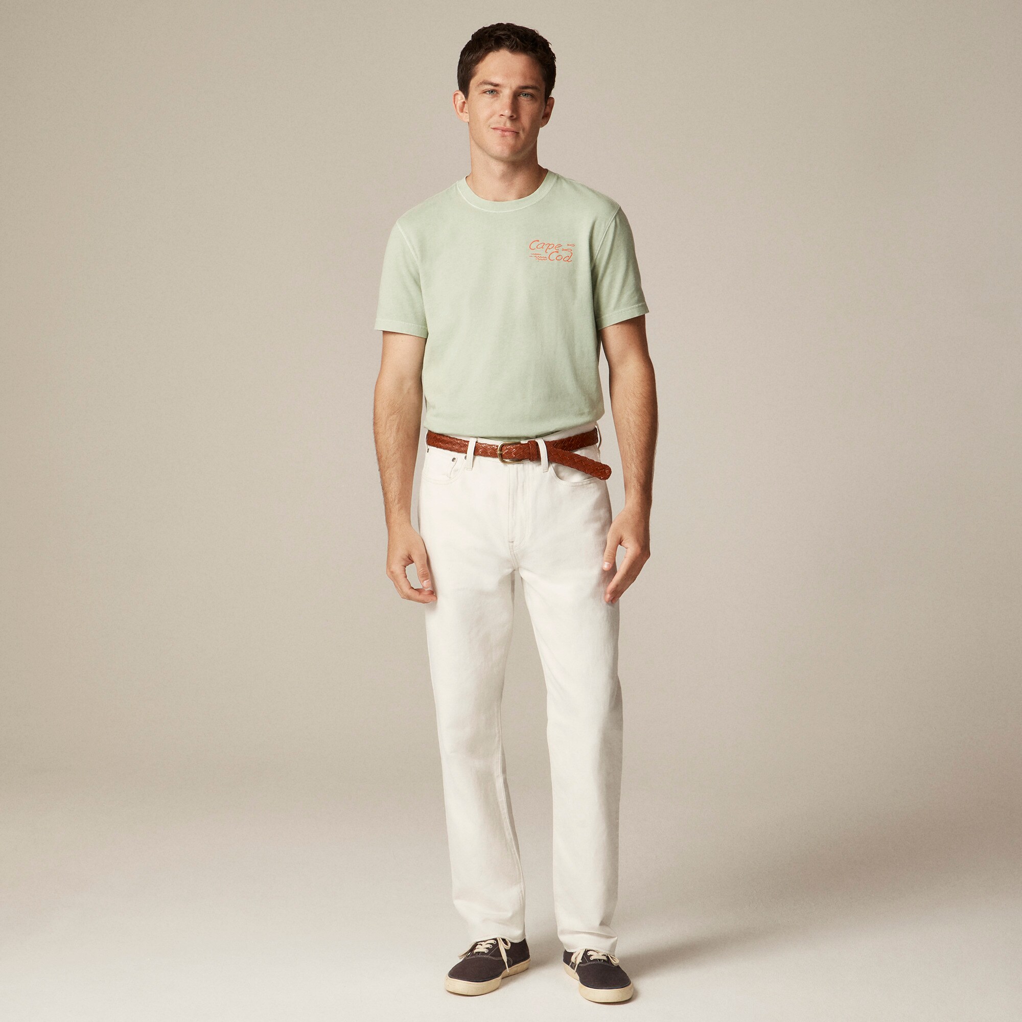 Classic summerweight jean in cotton-linen blend
