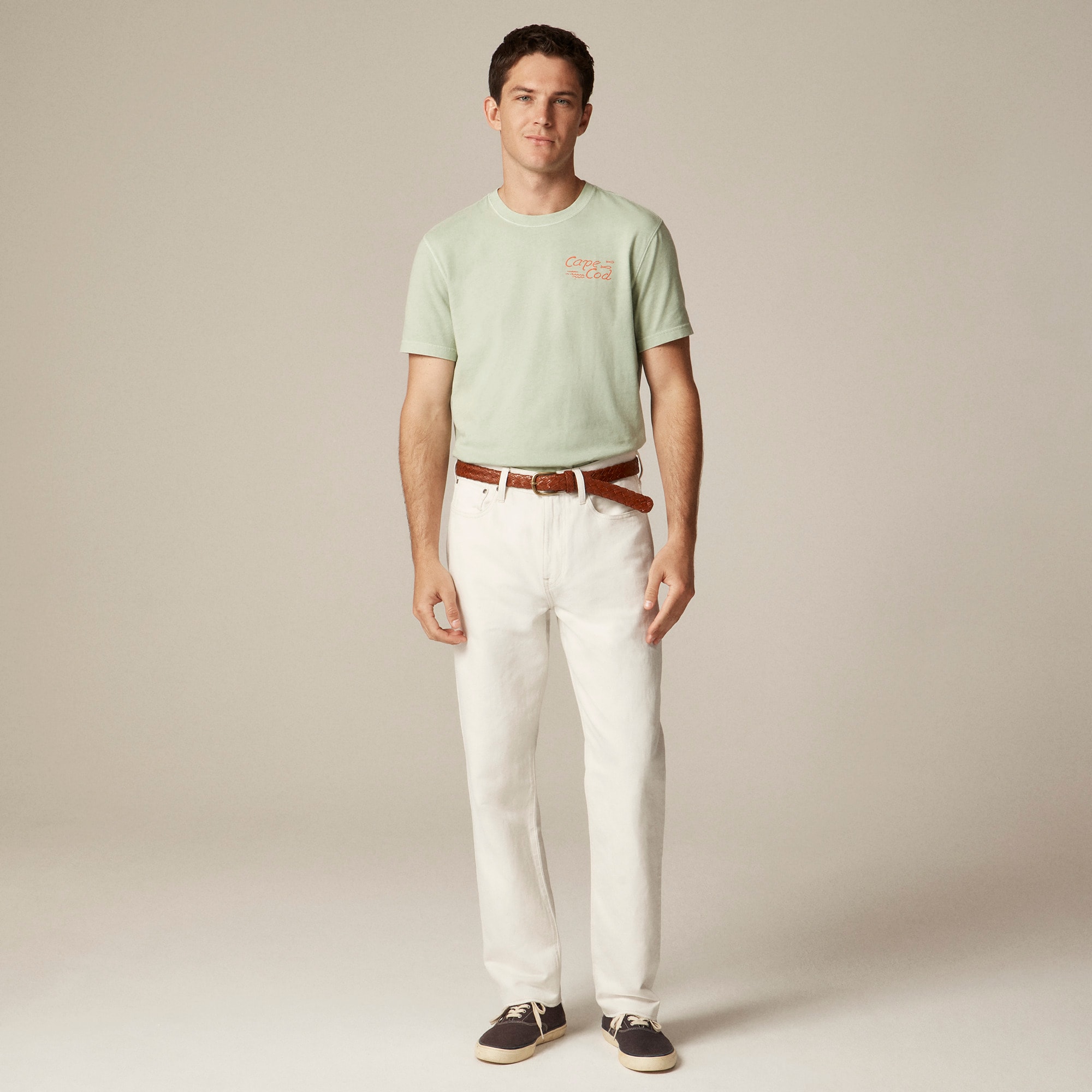 Classic summerweight jean in cotton-linen blend