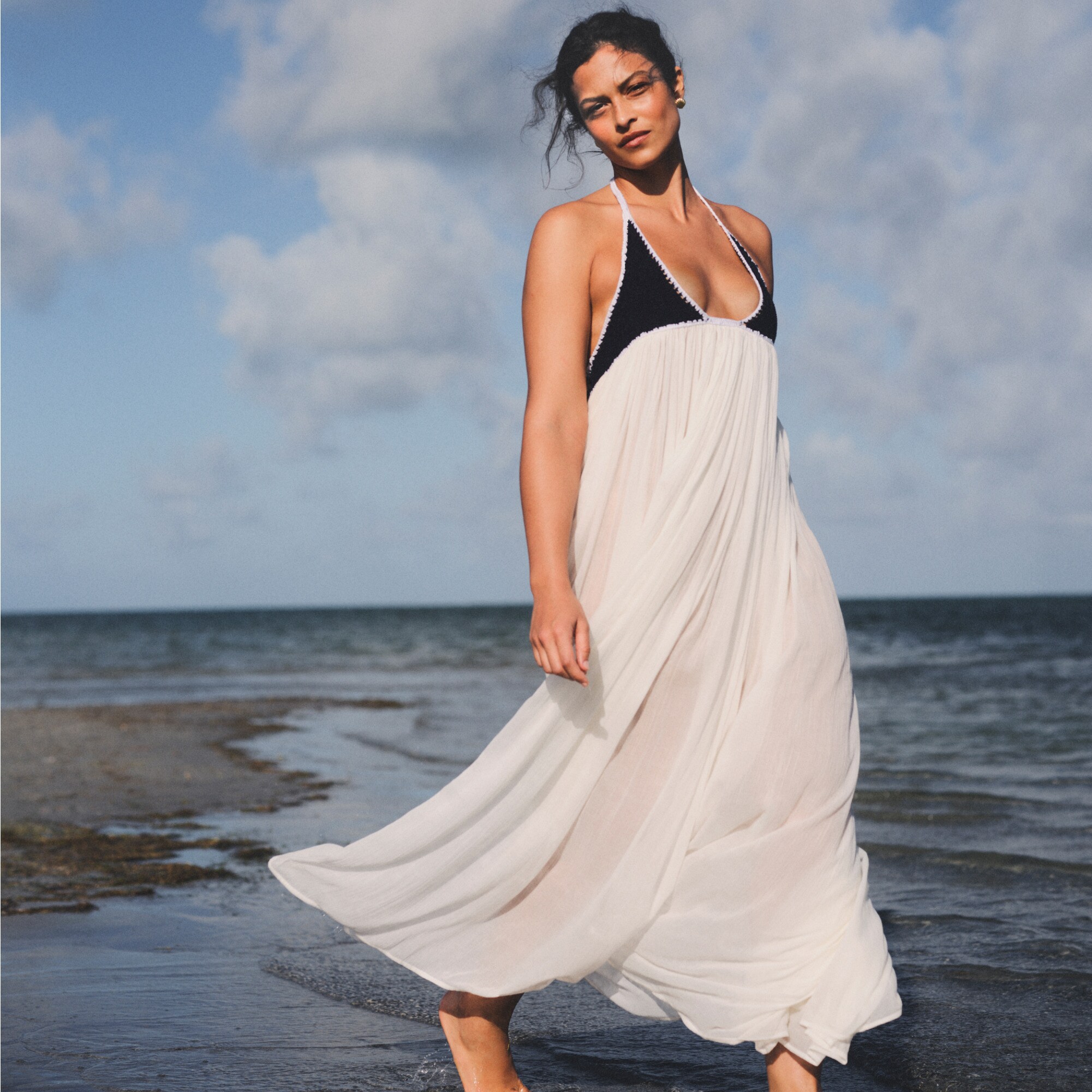 Crochet Mixy Dress For Women | J.Crew