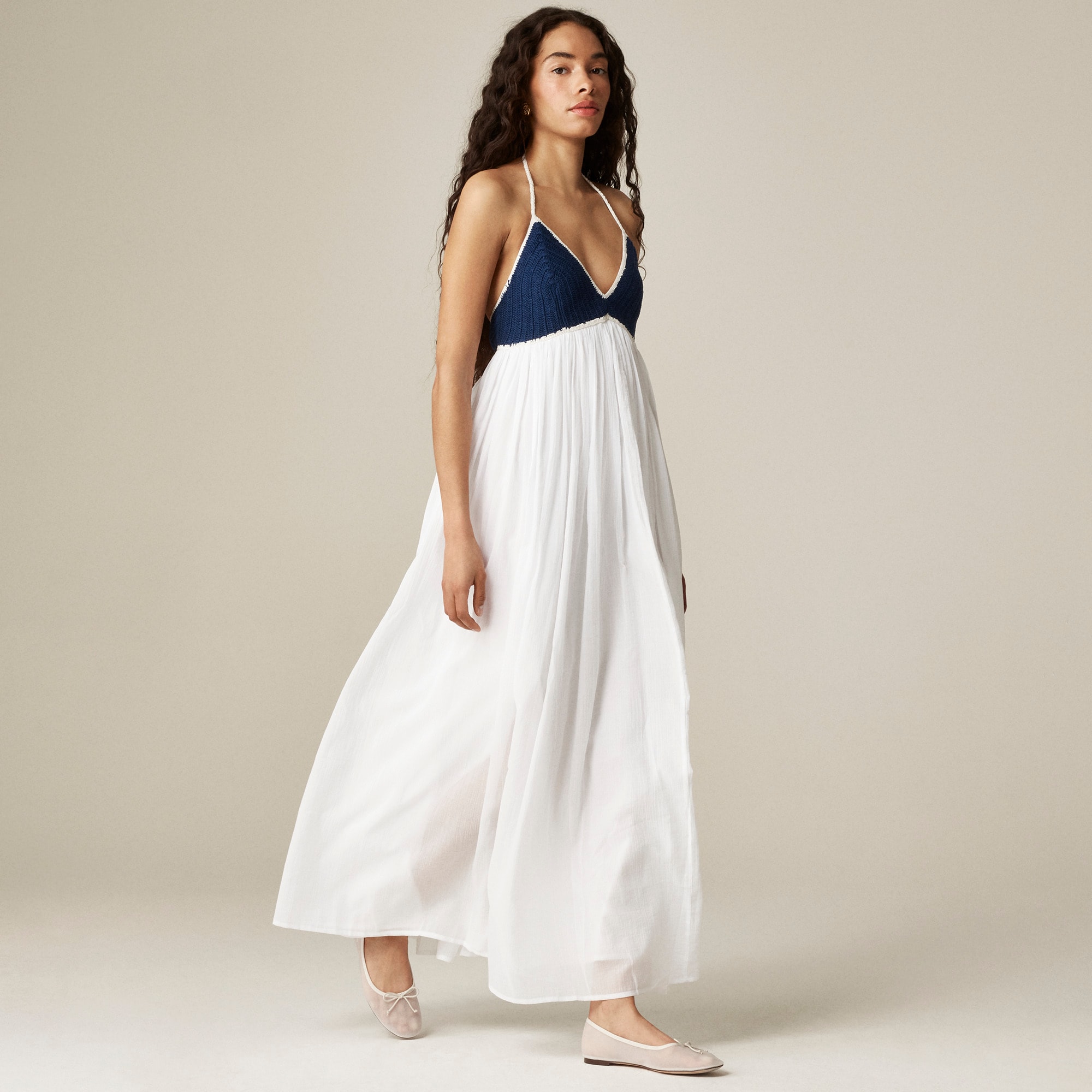 Crochet Mixy Dress For Women | J.Crew