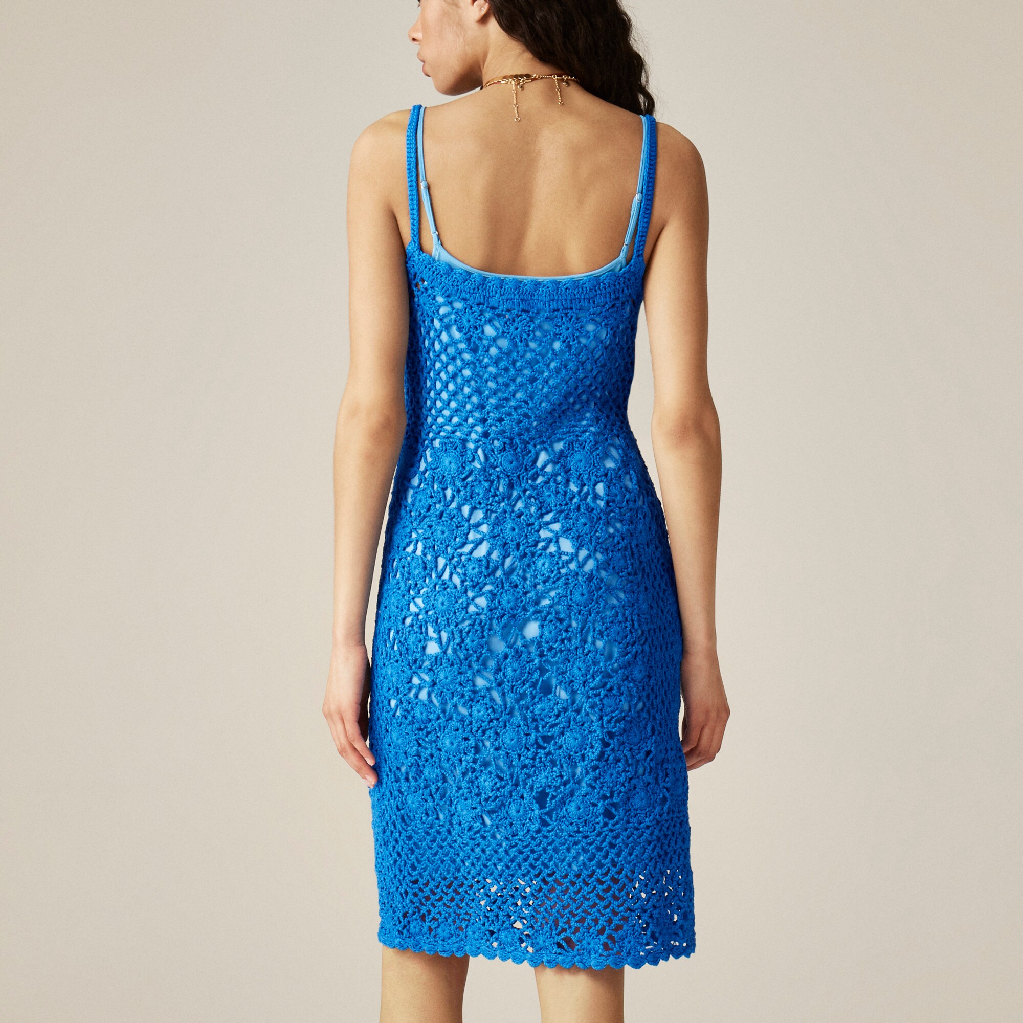 Crochet sweater-dress