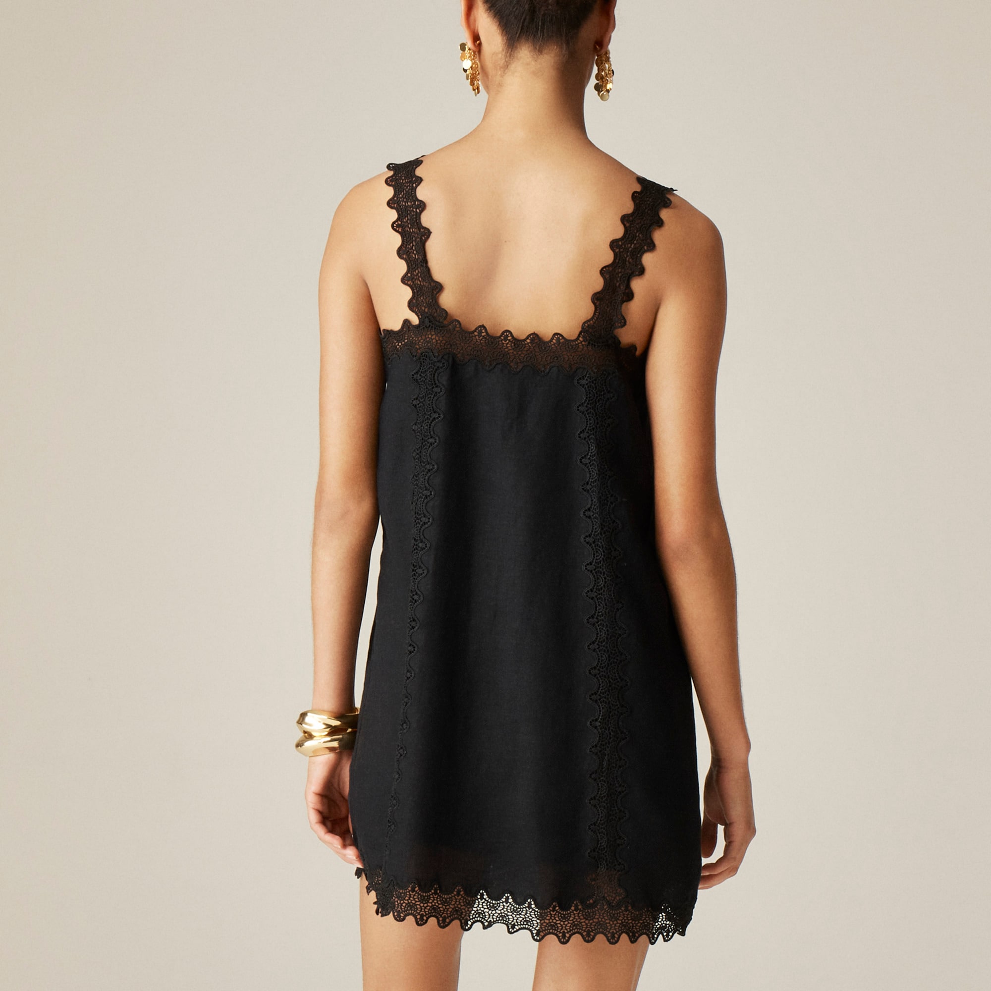womens Lace-trim shift dress