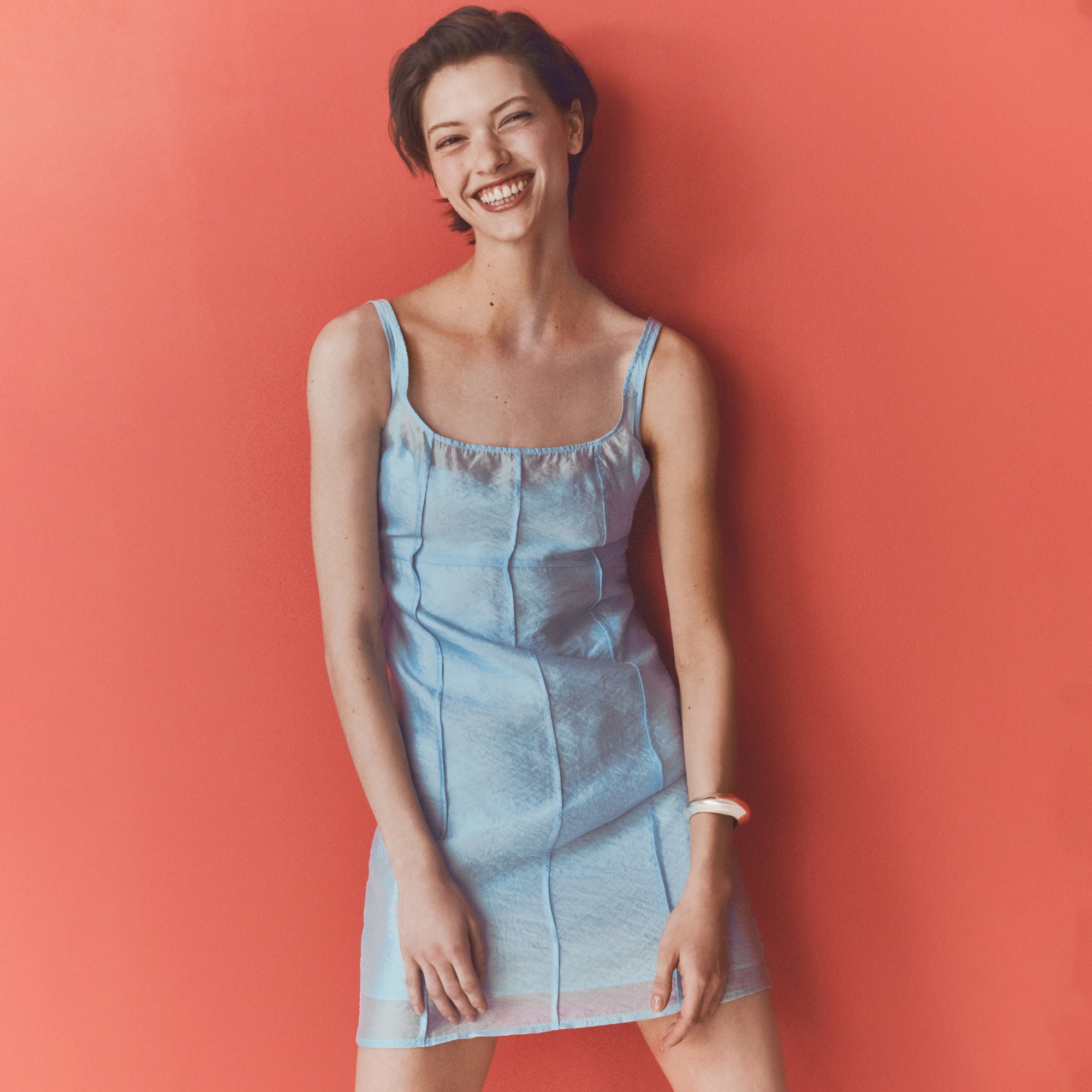 womens Collection sheer organza slip dress
