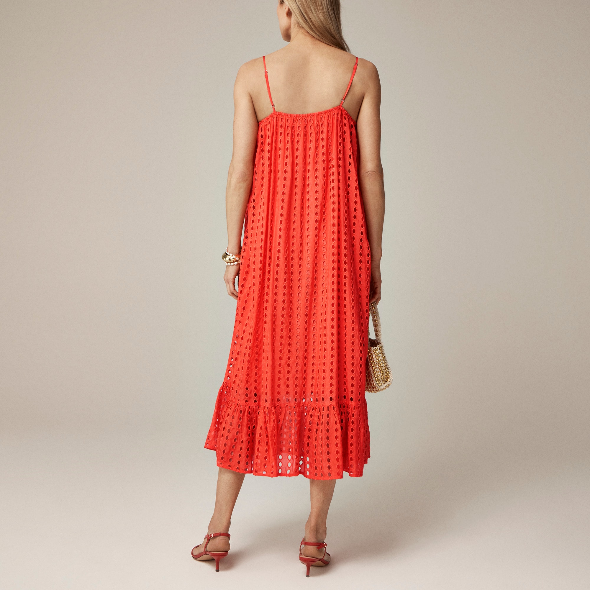 Oval eyelet midi dress - image 4