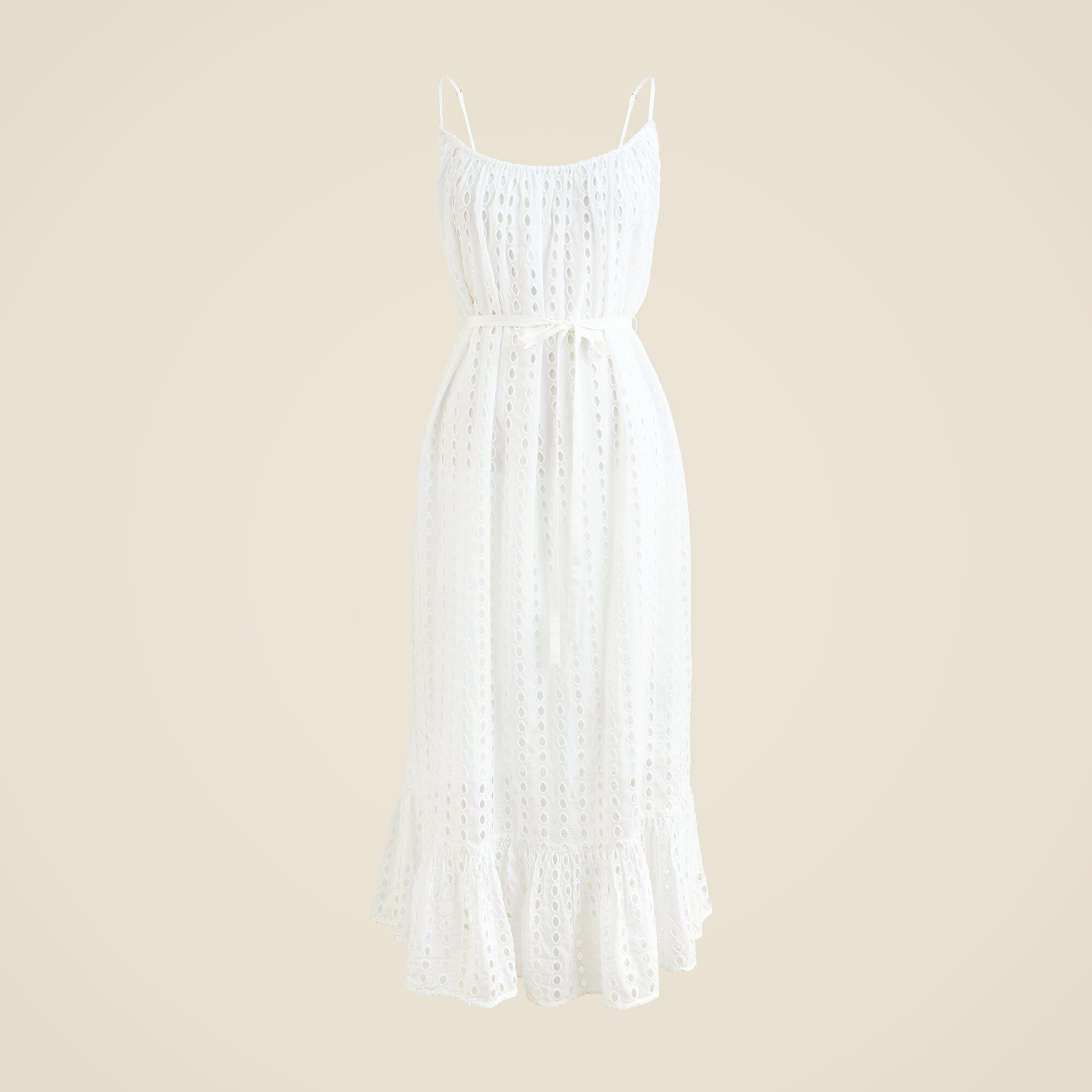 Crinkled Ruffle-trim Dress For Women | J.Crew