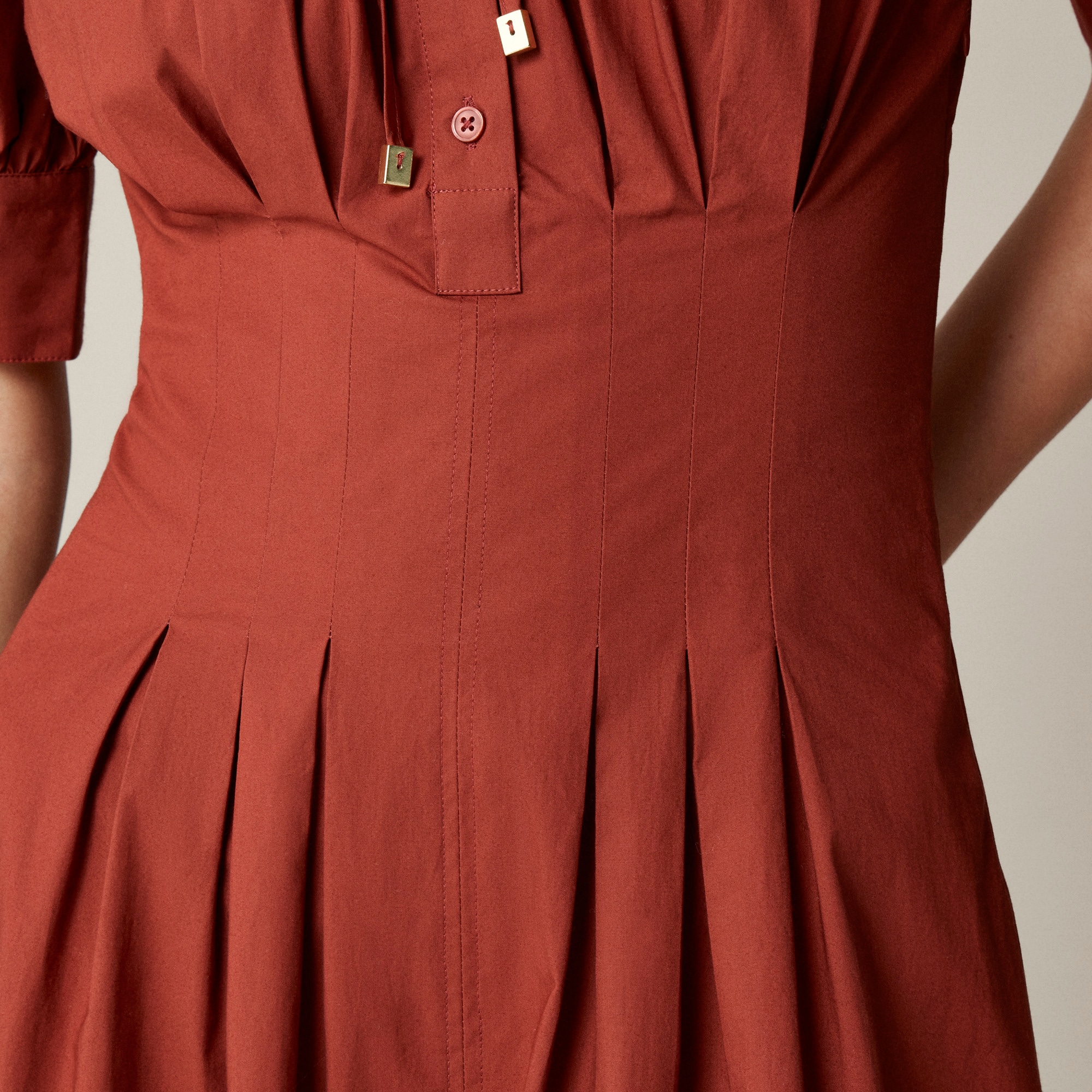Cinched-waist shirtdress