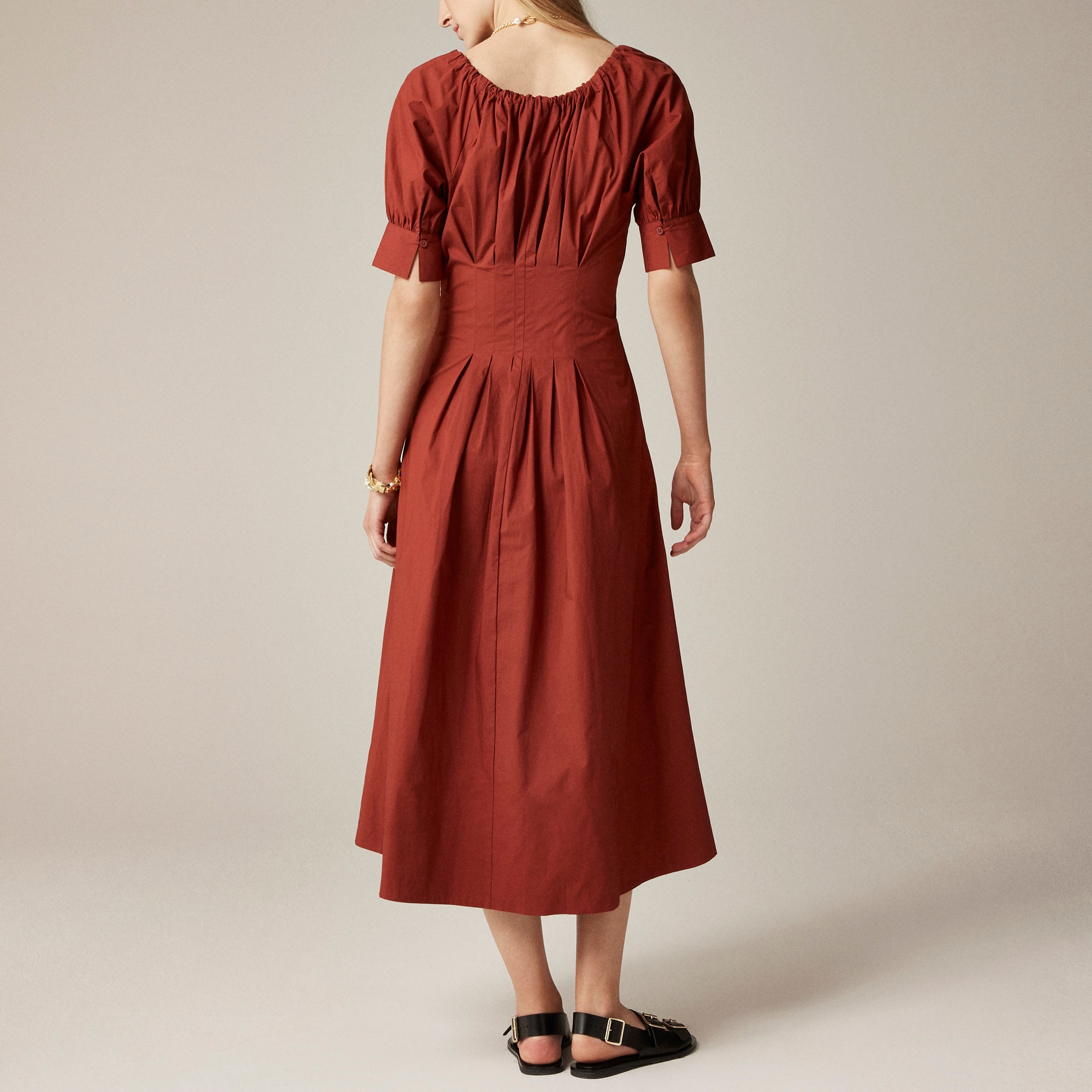 Cinched-waist shirtdress