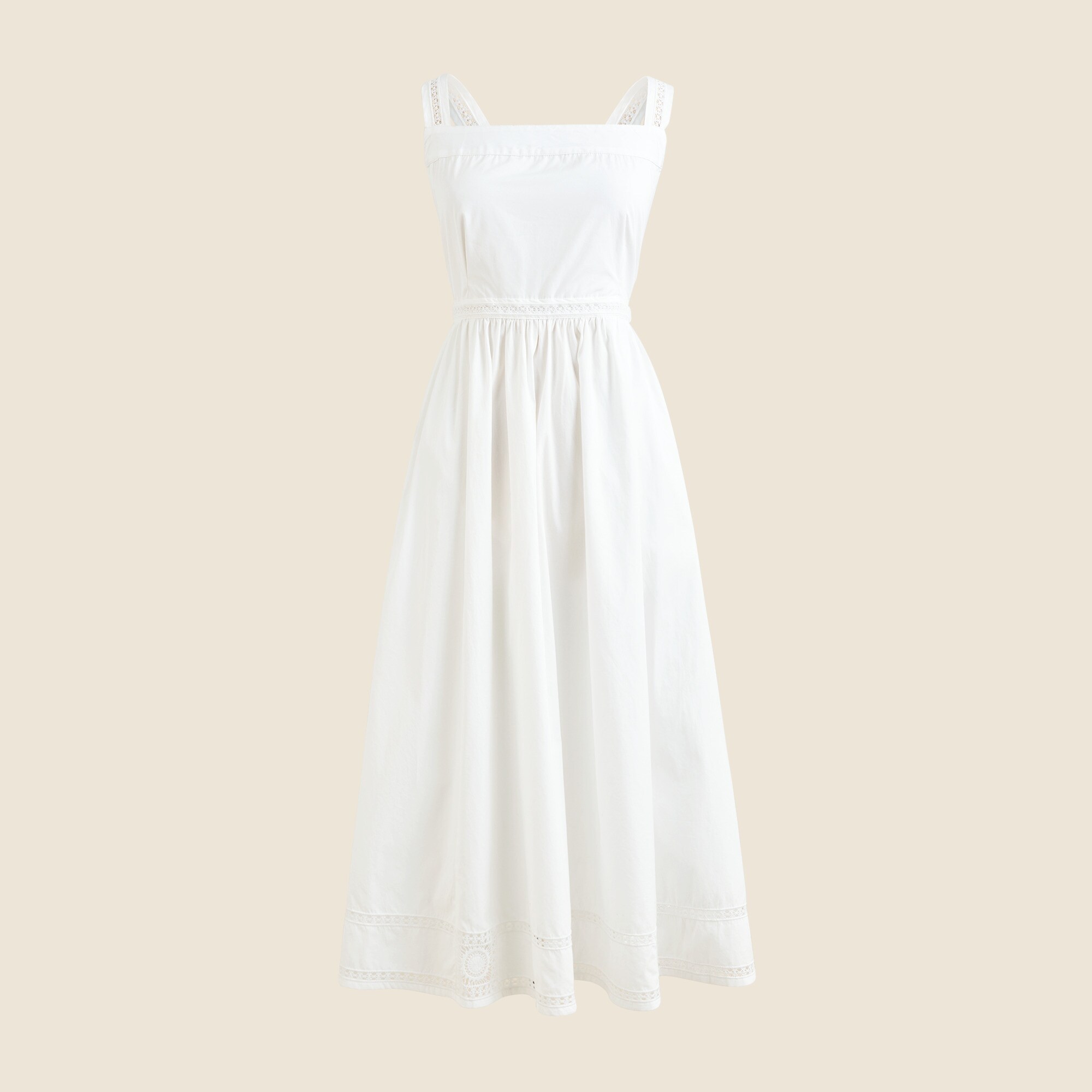 Seamed Denim Mini Dress In Ecru For Women | J.Crew