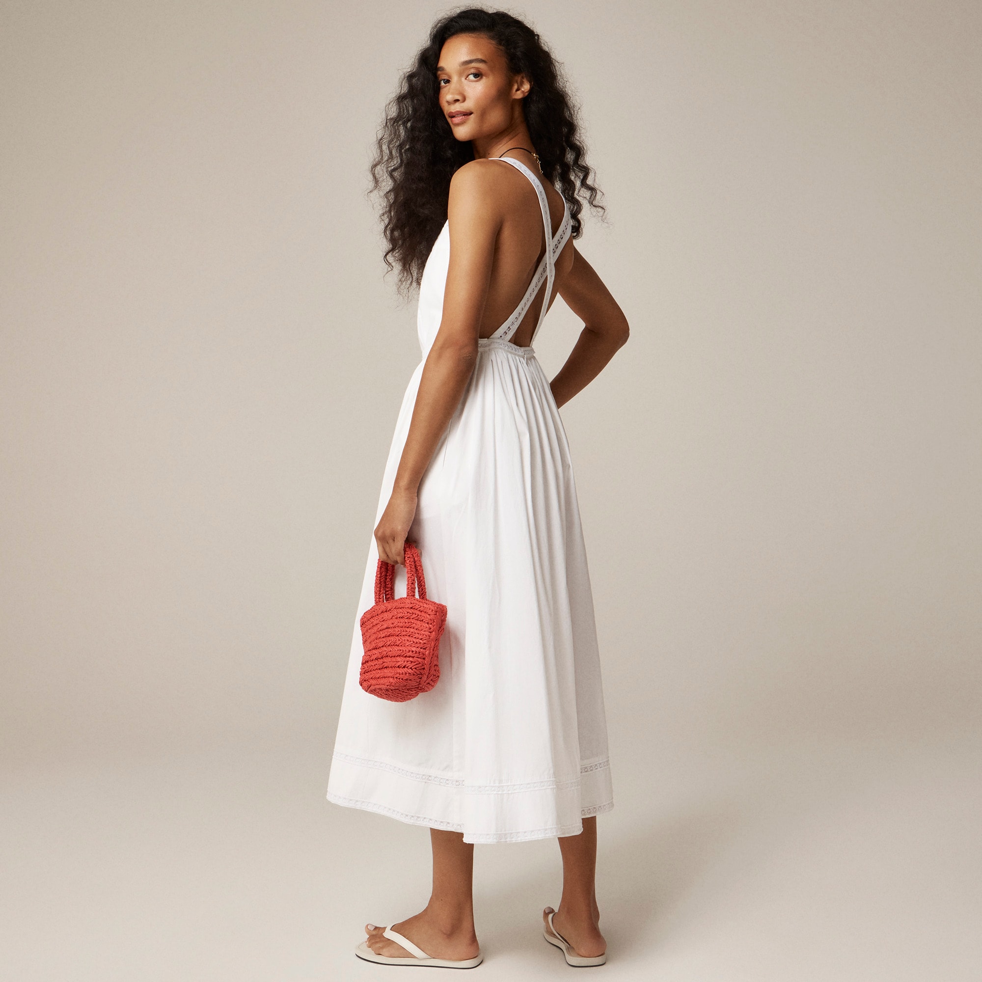 Embroidered apron dress