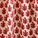 Embroidered apron dress in block print WARM SESAME RED