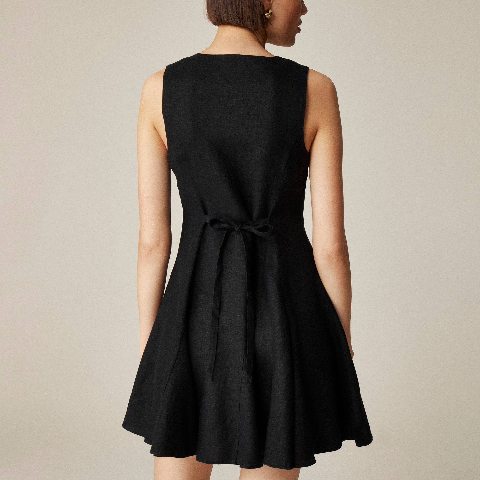 Mini shirtdress in linen