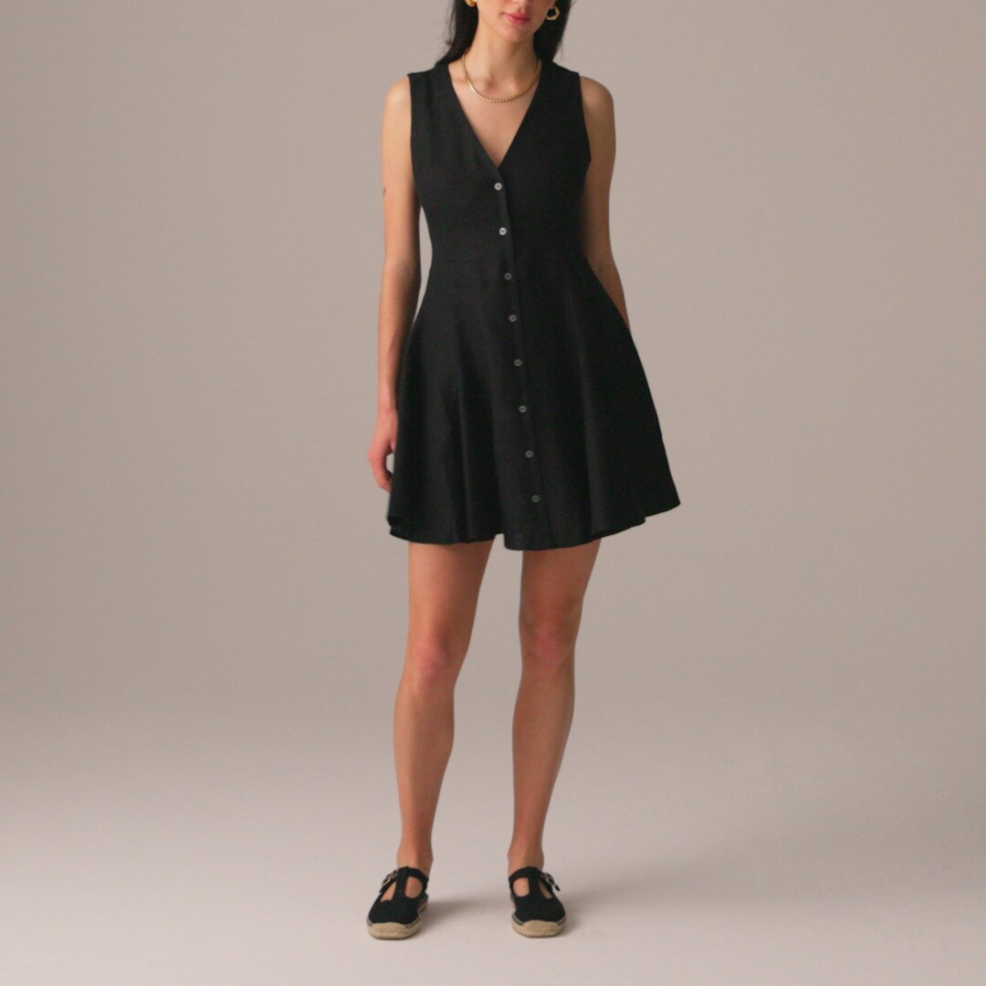 Linen mini dress