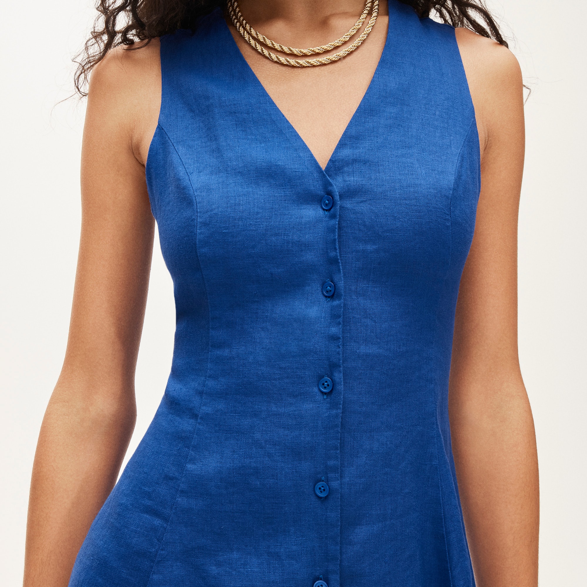Linen mini dress