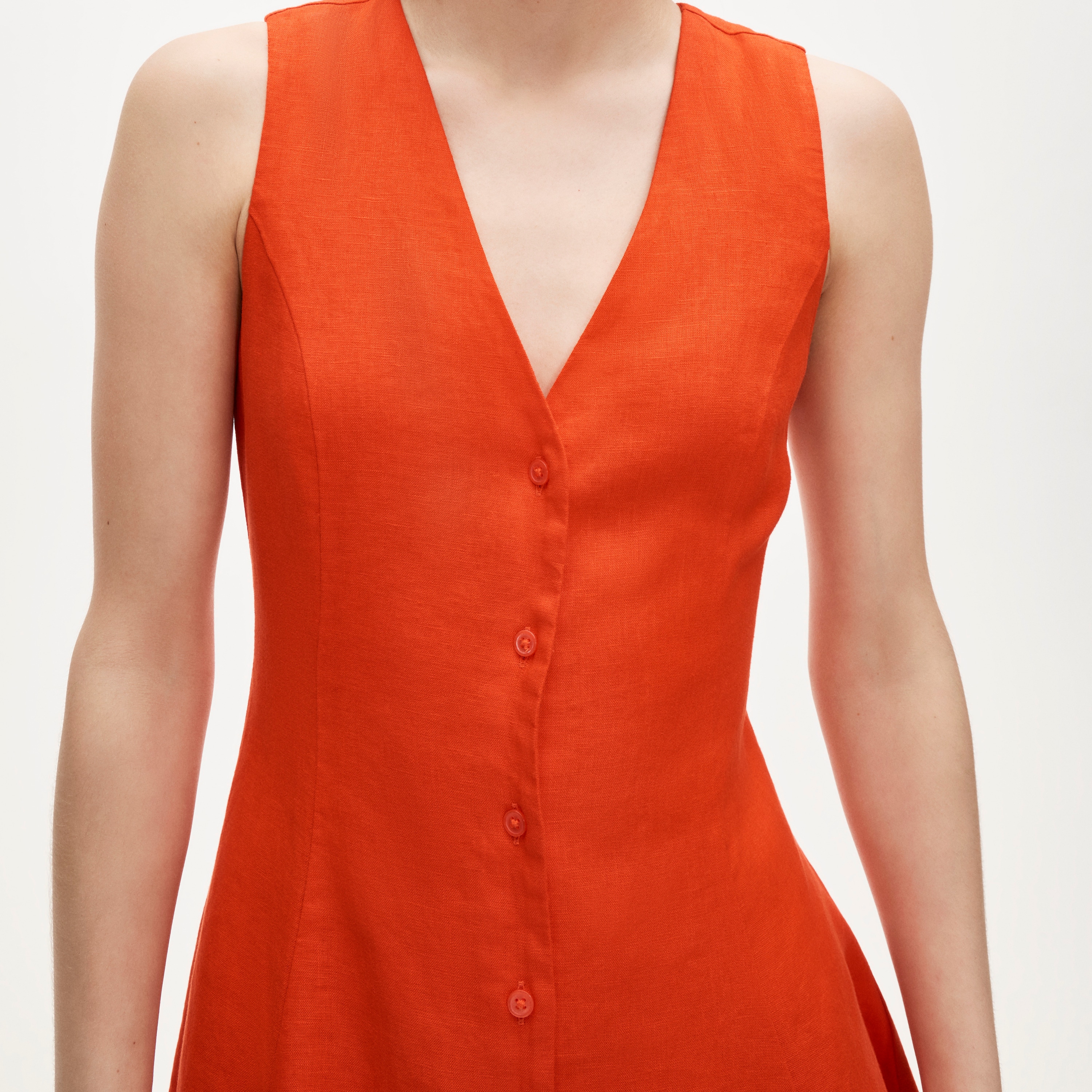 Linen mini dress