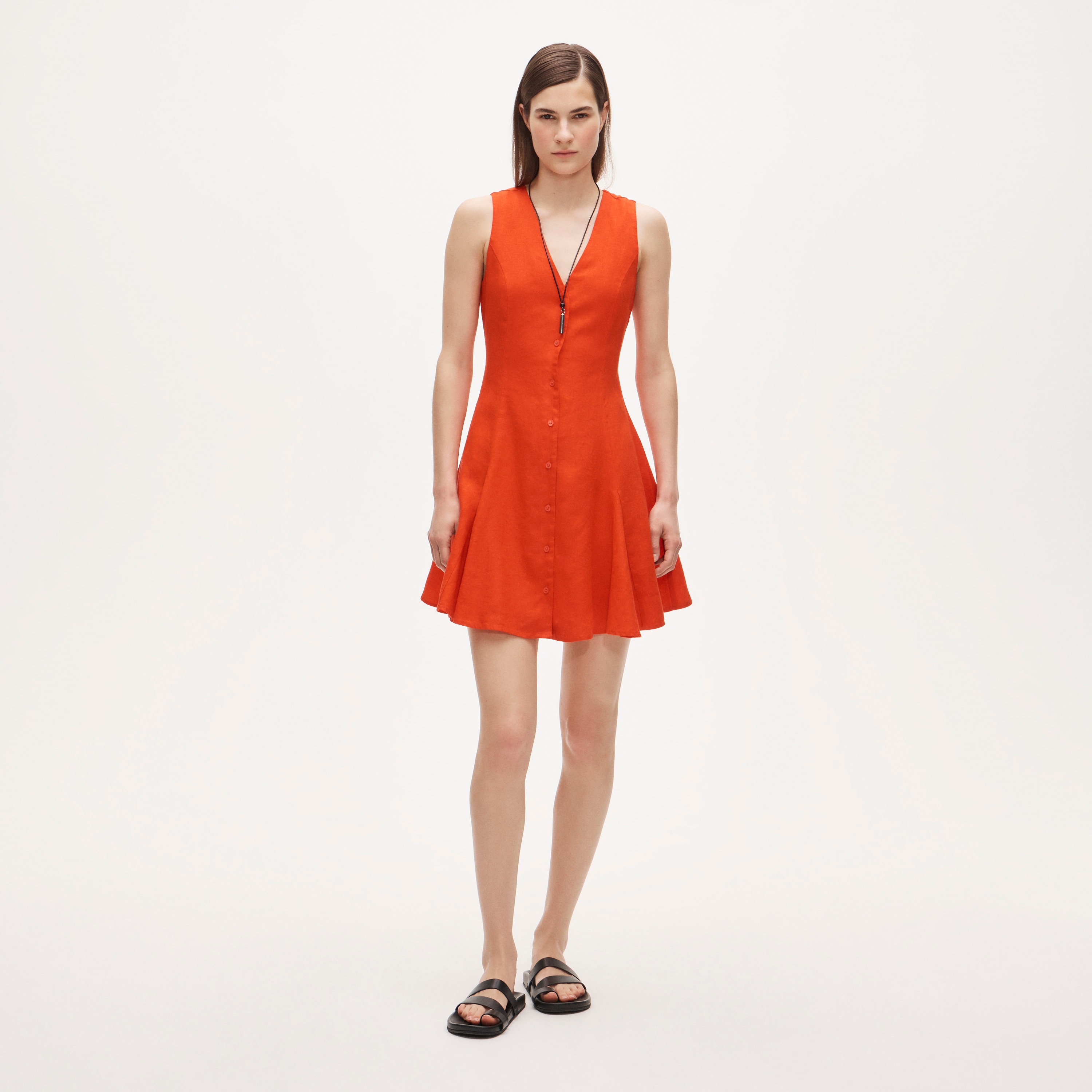 black linen halter dress The Linen Halter-Neck Dress