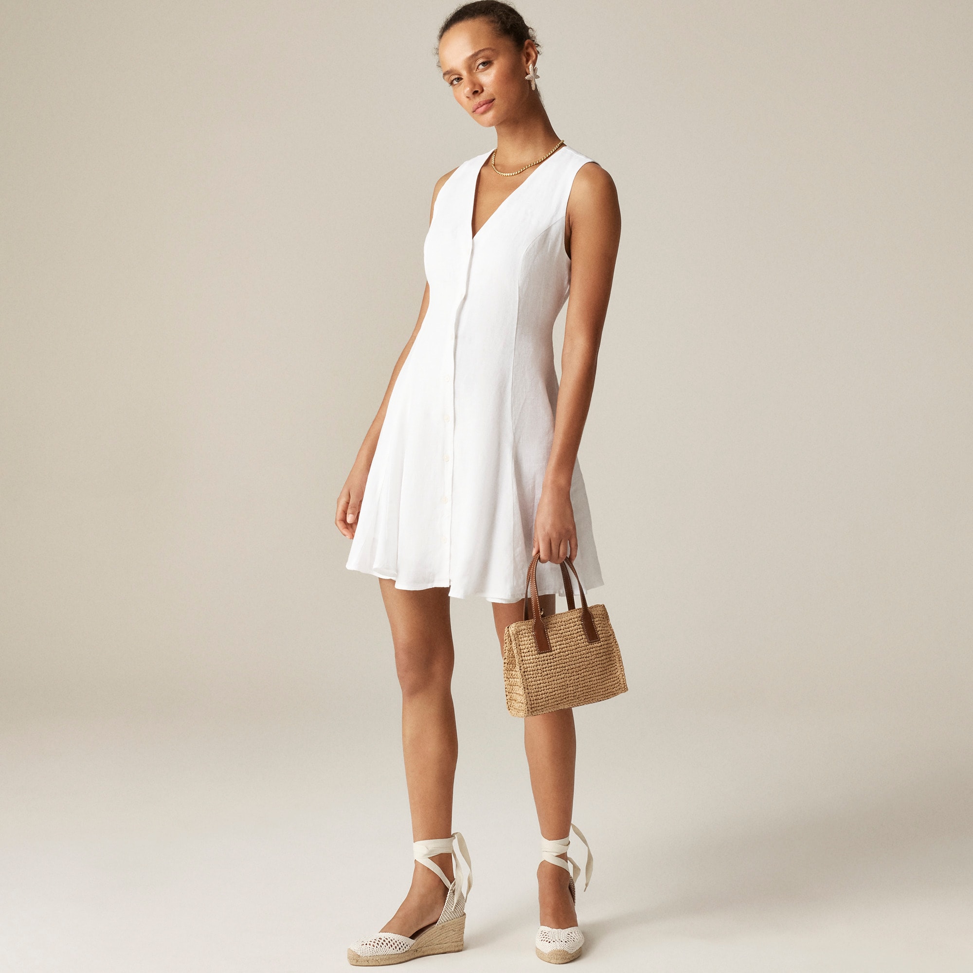 Linen mini dress