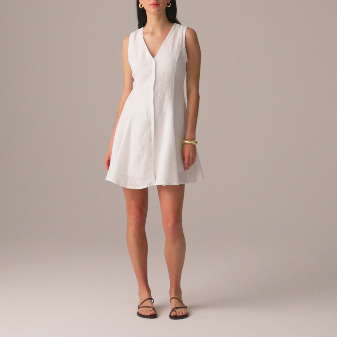 Linen mini dress