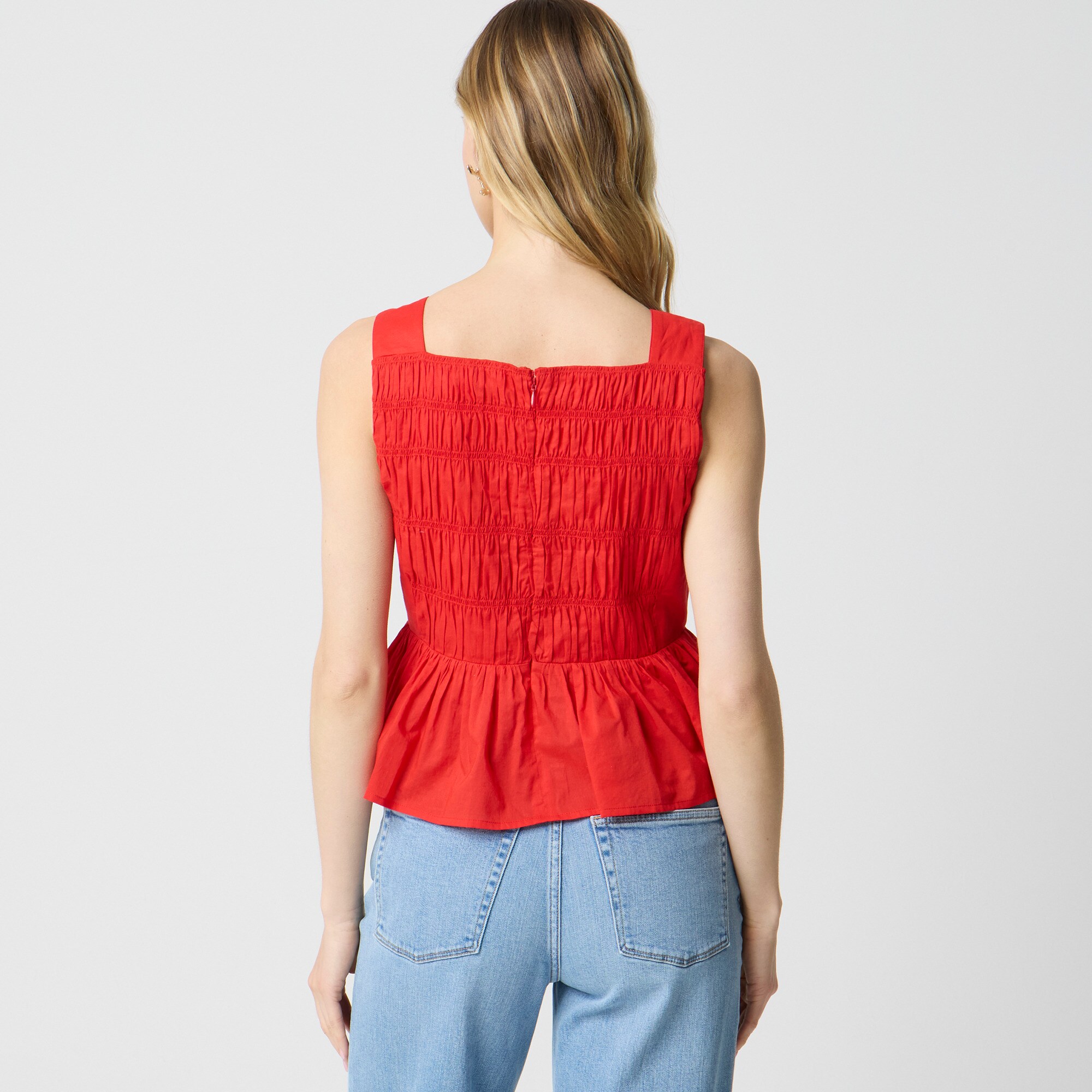 Factory: Tartan Sleeveless Blouse For Women