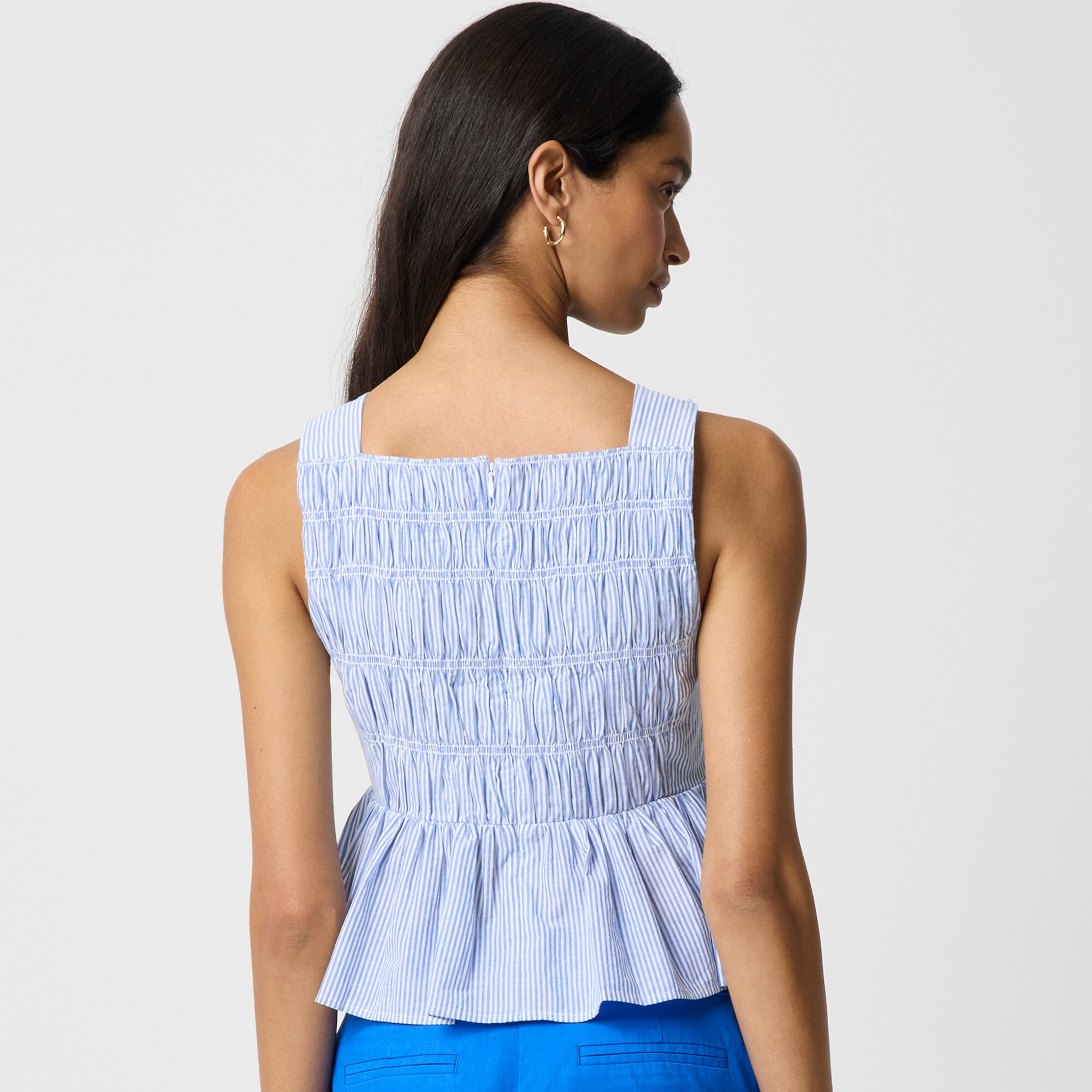 Striped smocked top