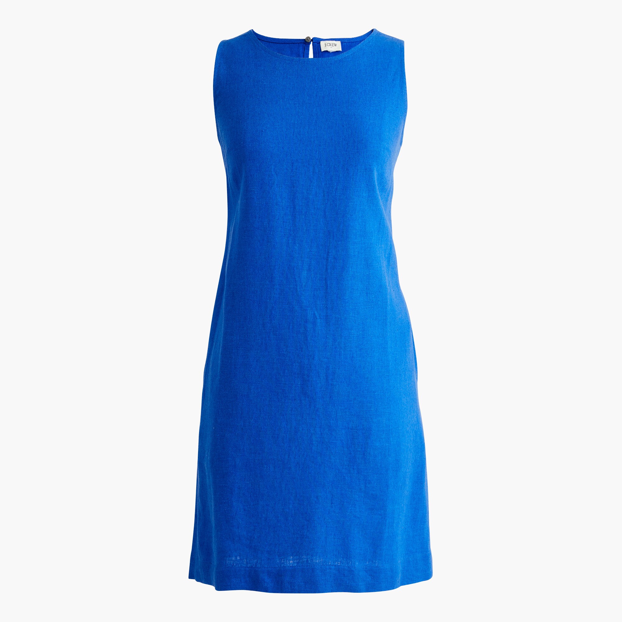 Linen-blend sleeveless mini dress