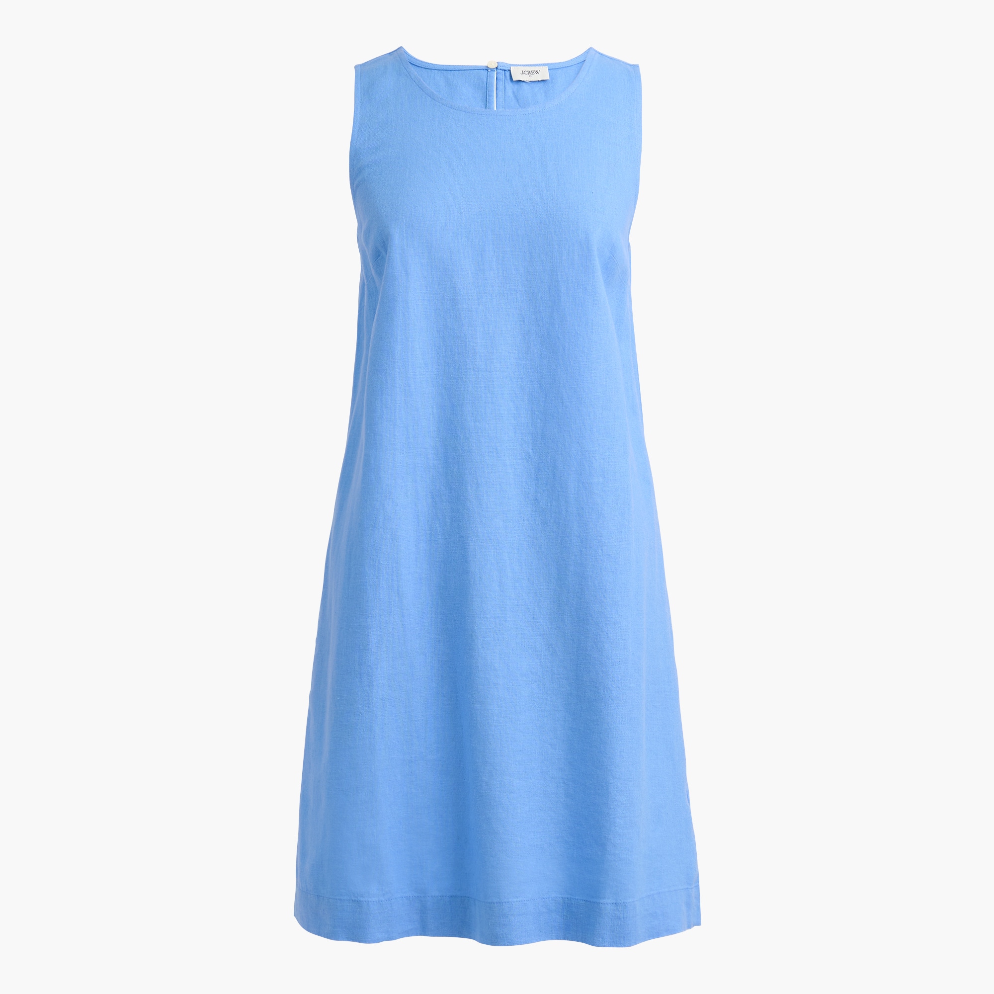 Linen-blend sleeveless mini dress