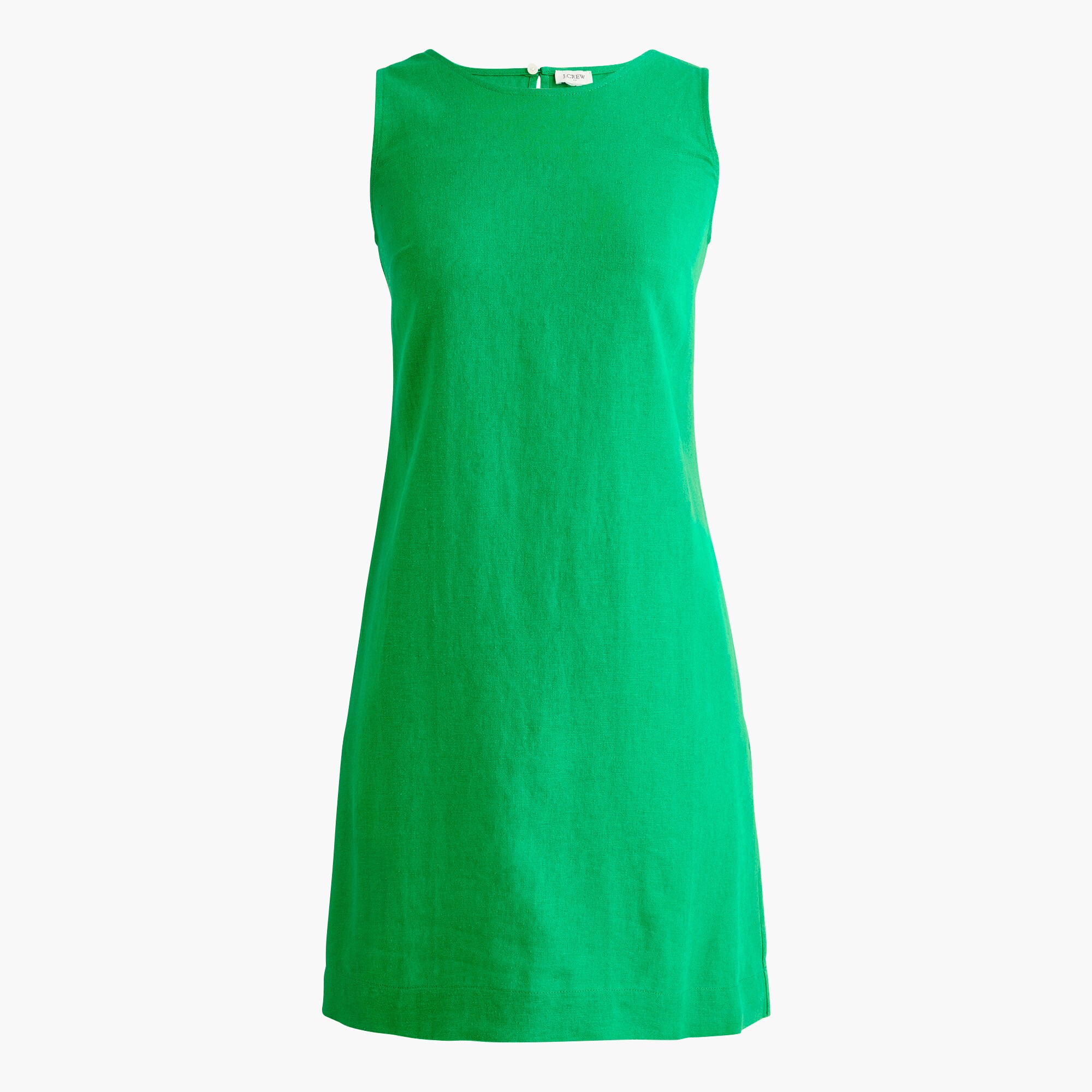 Linen-blend sleeveless mini dress
