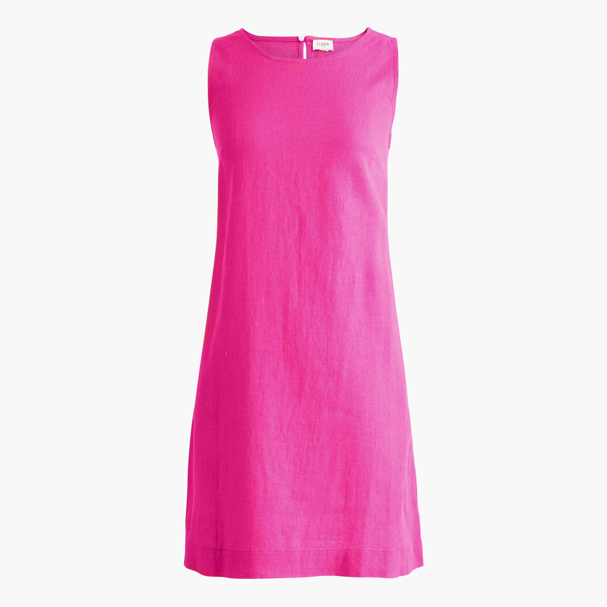Linen-blend sleeveless mini dress