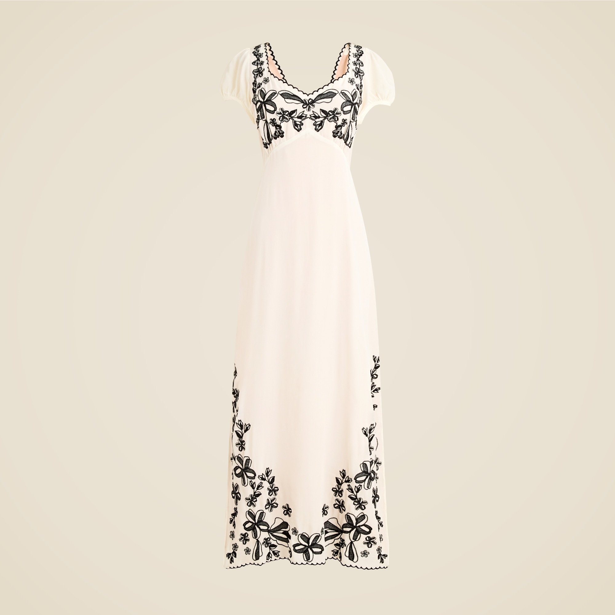 Embroidered Empire-waist Slip Dress For Women | J.Crew