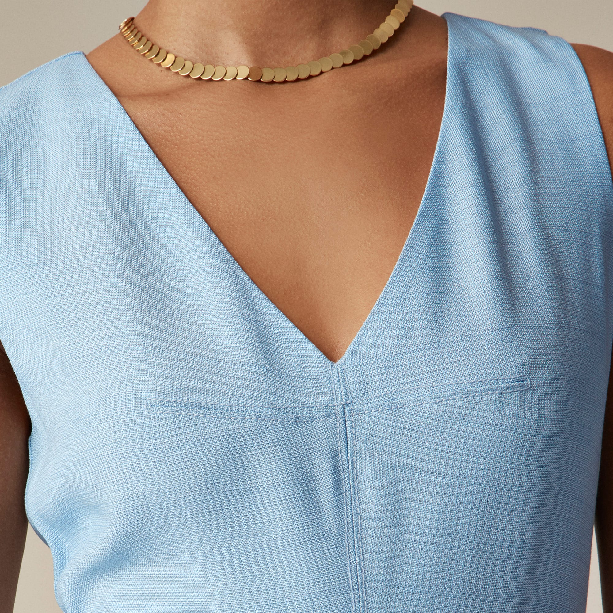 womens Mathilde V-neck dress in luster canvas