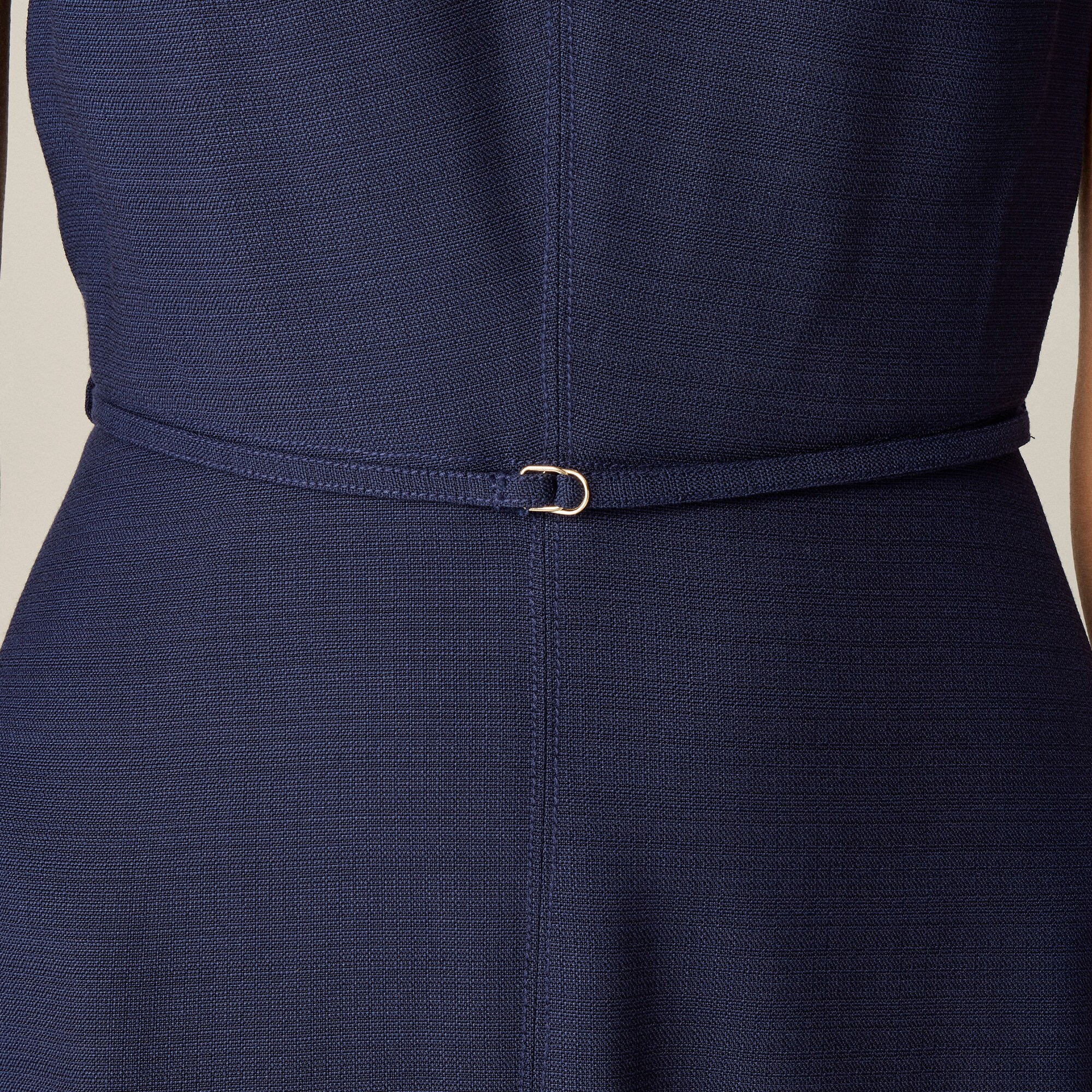 Mathilde cap-sleeve dress in luster canvas