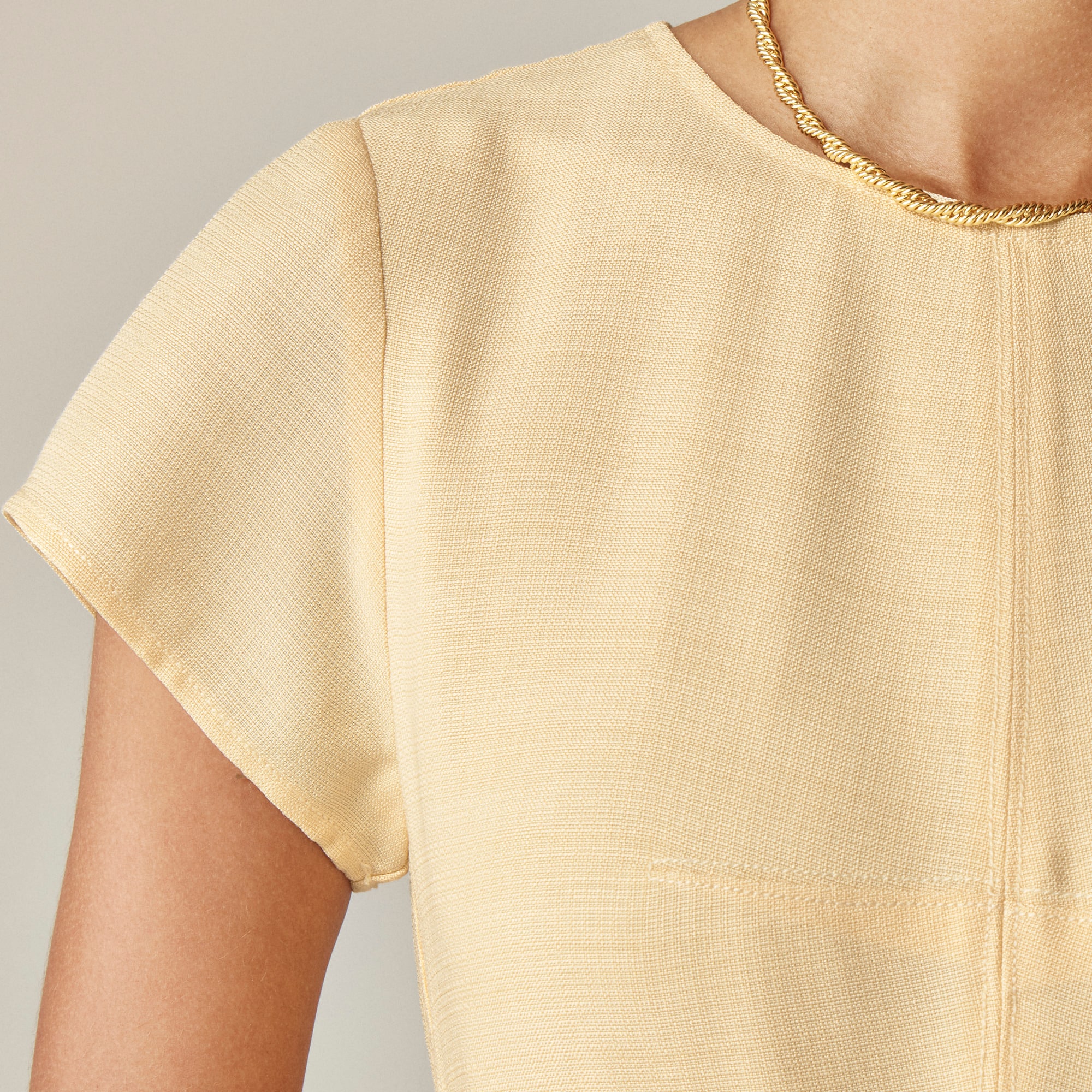 womens Mathilde cap-sleeve dress in luster canvas