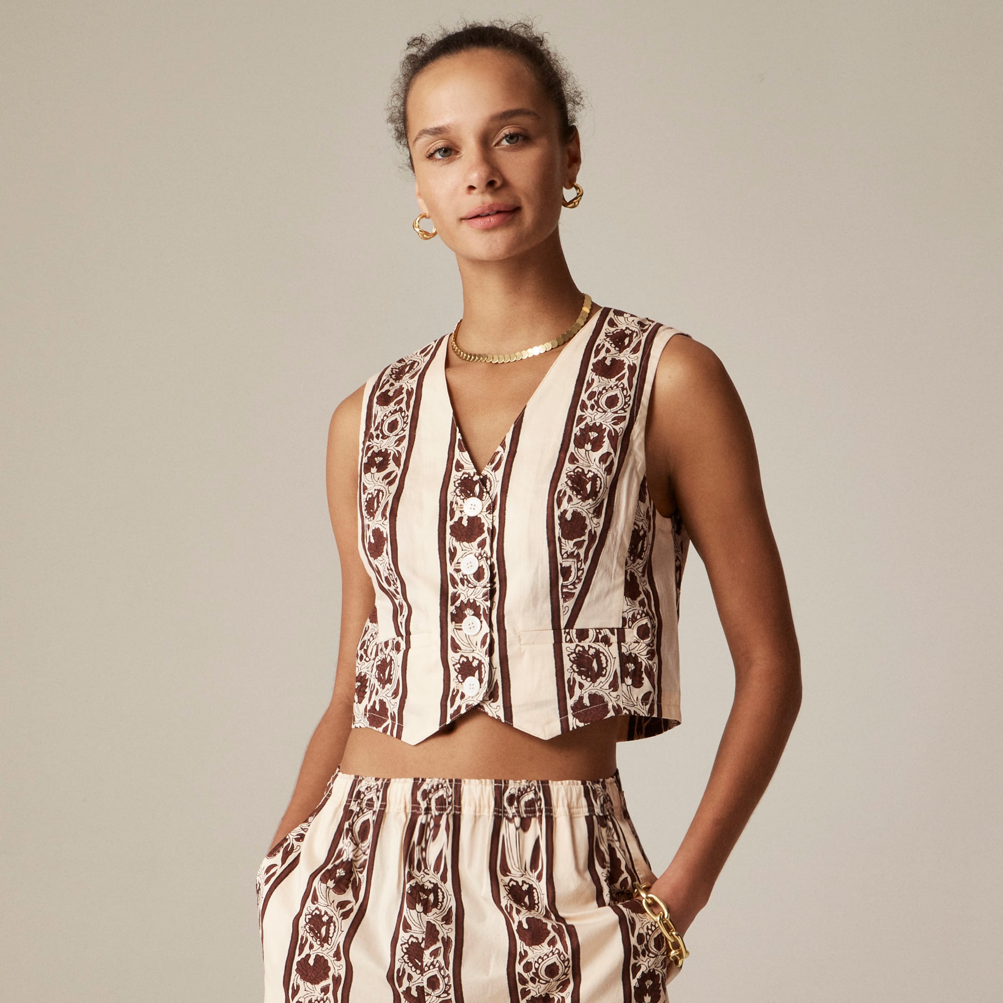 womens SZ Blockprints&trade; X J.Crew classic vest