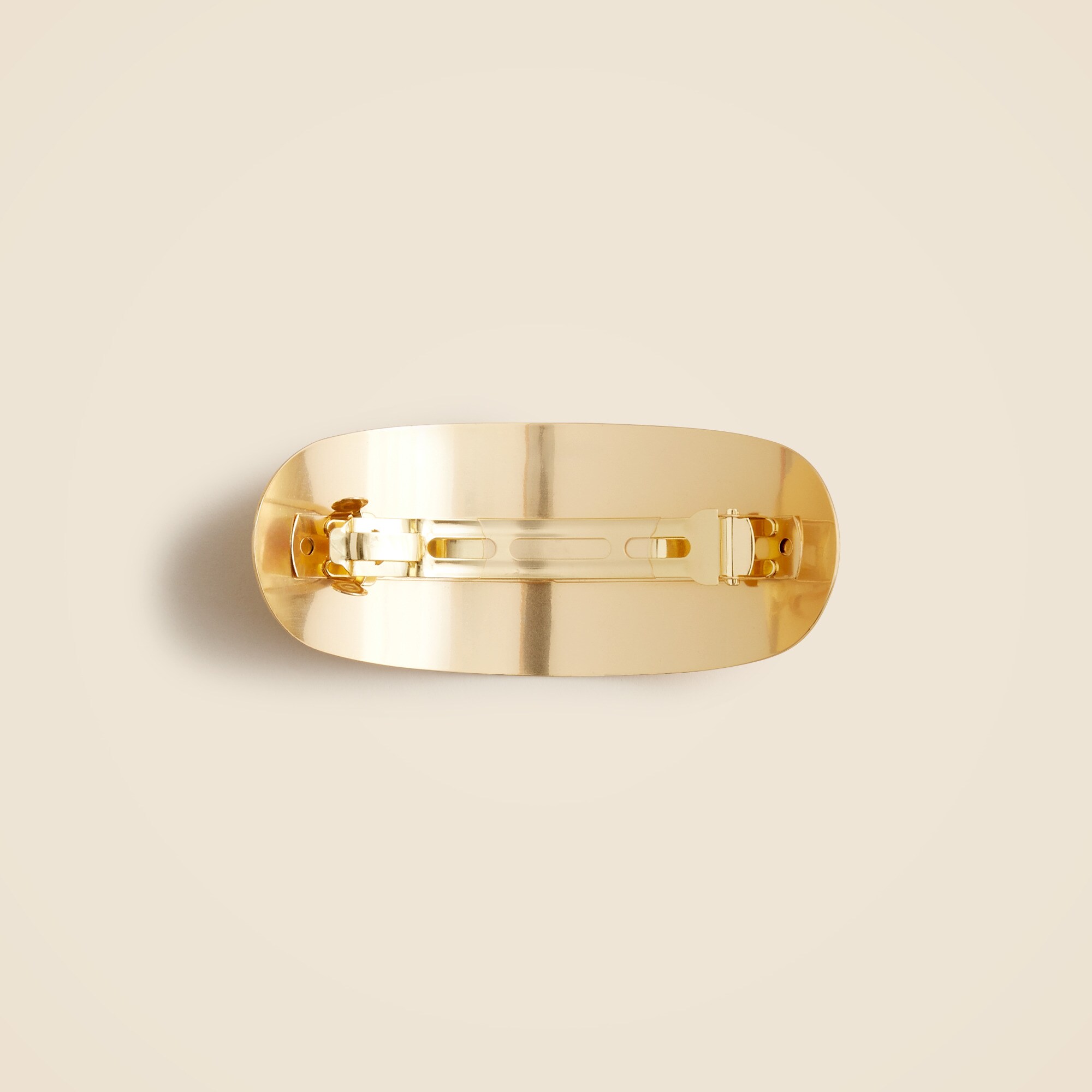 Oval metallic hair clip - thumbnail 2