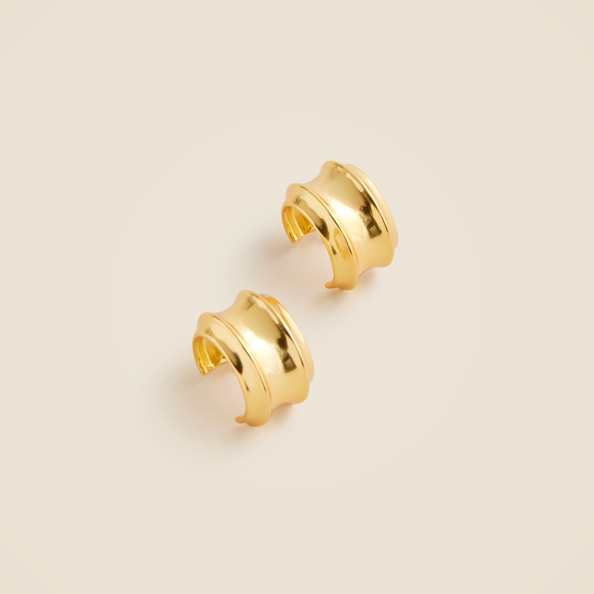 Small ridged hoop earrings