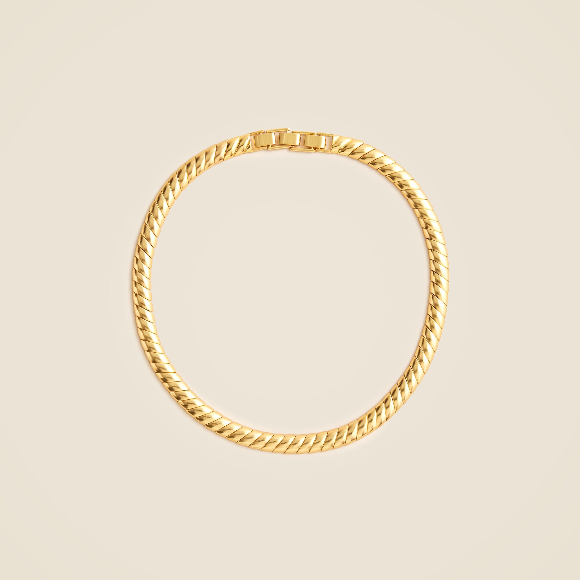 Snake chain collar necklace