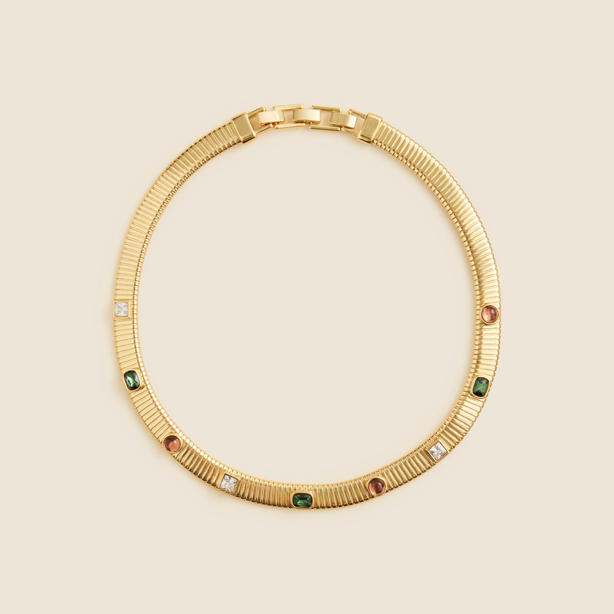 Stone snake chain necklace