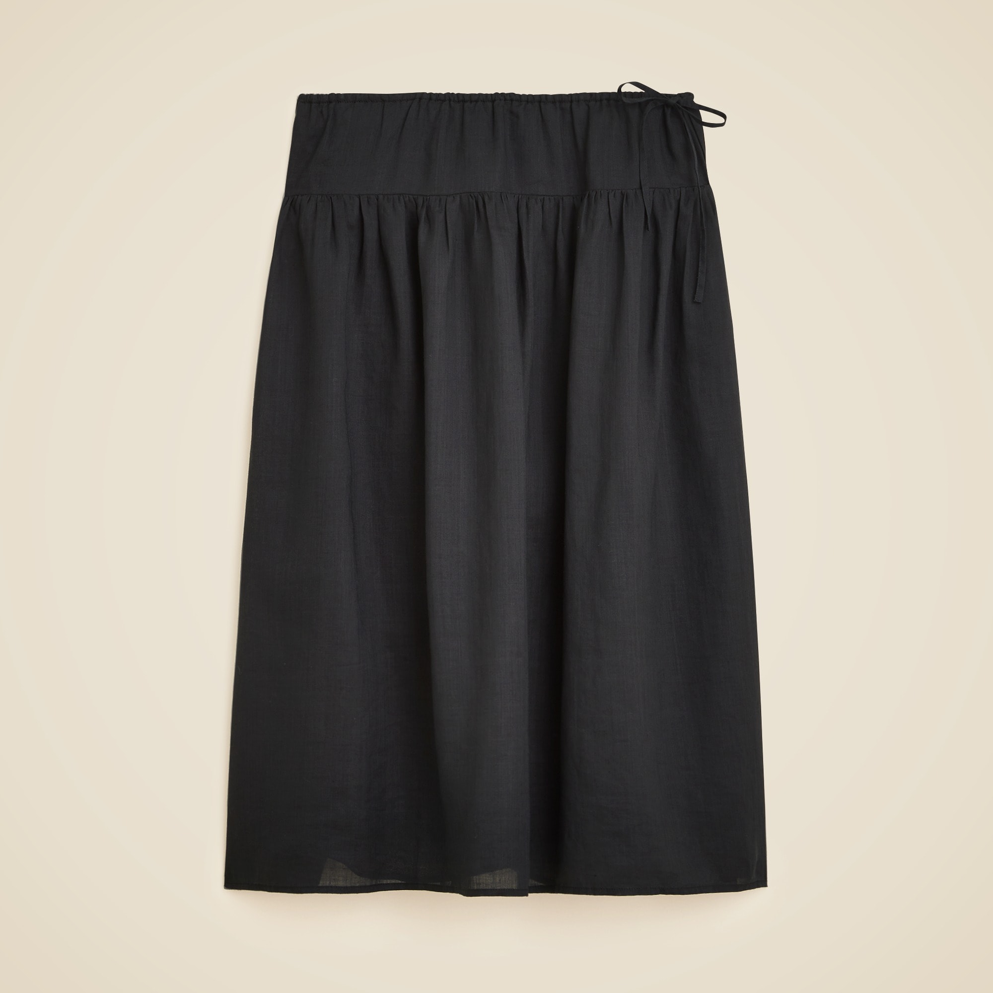 Side-tie skirt in ramie