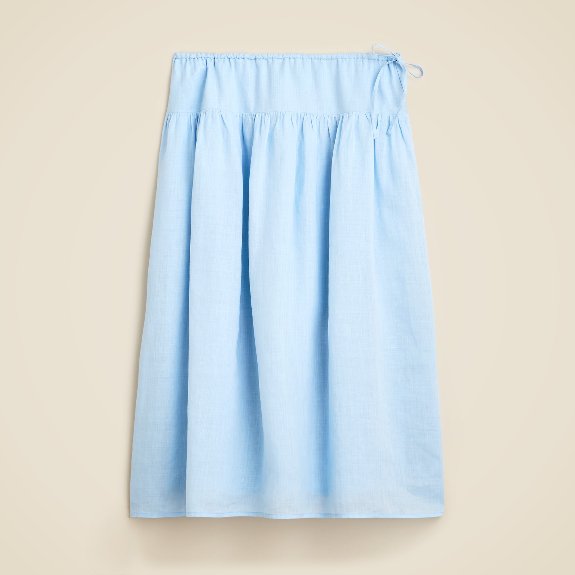womens Side-tie skirt in ramie