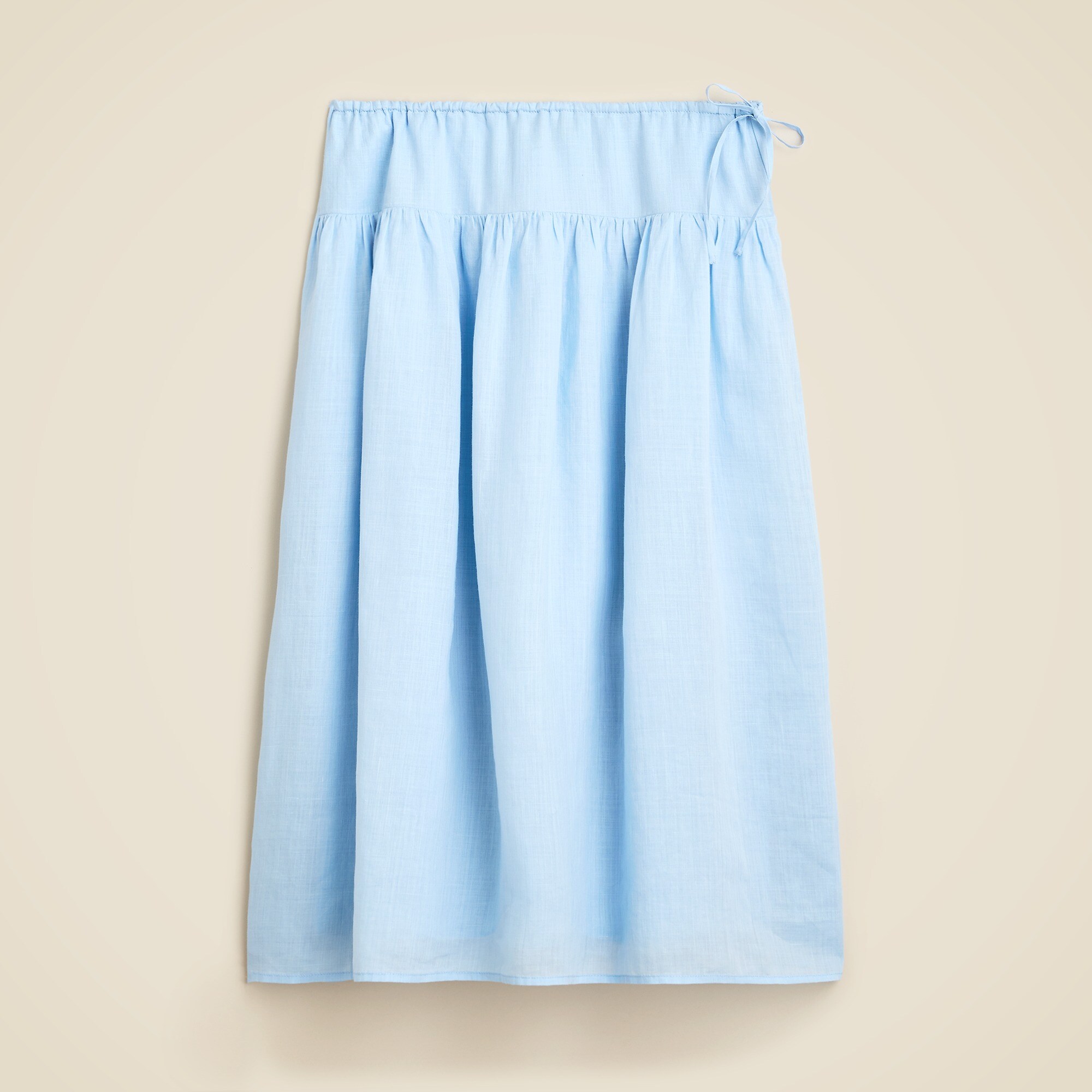 Side-tie Skirt In Ramie For Women | J.Crew display picture 1