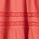 Lace-trim pintuck skirt SUN BLEACHED CORAL
