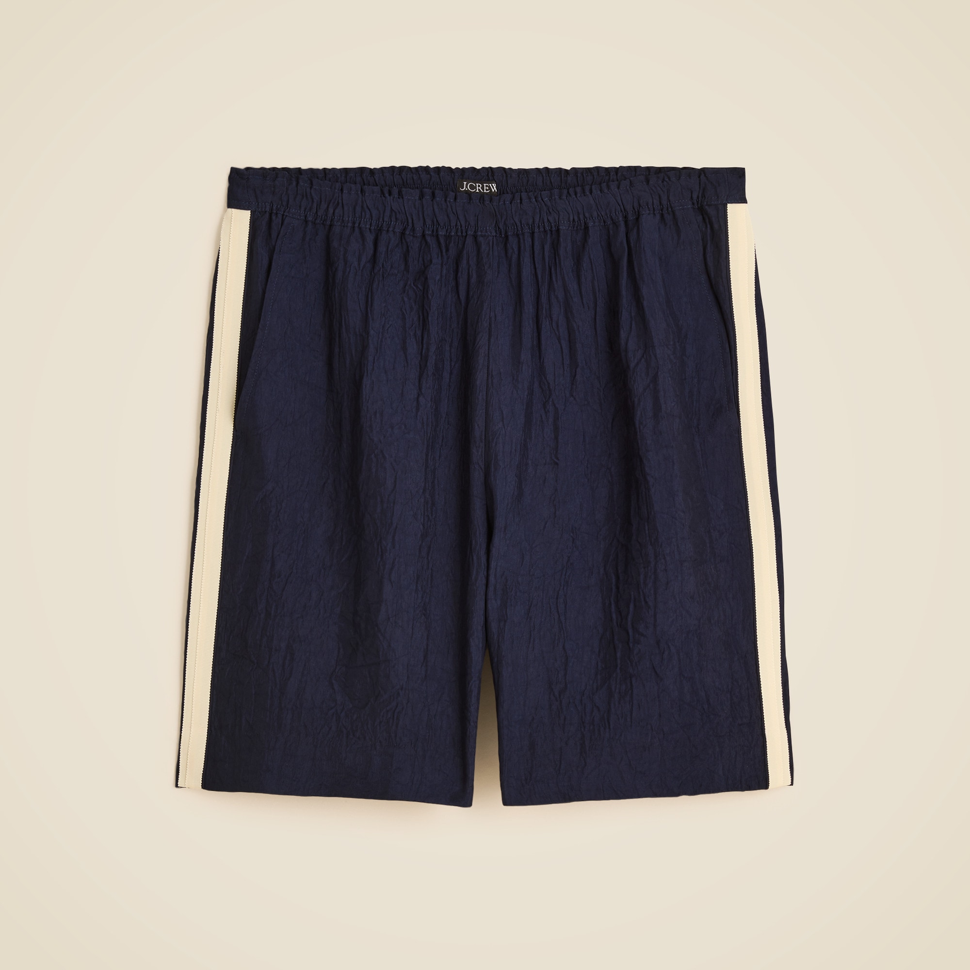 womens 7&quot; Stratus side-stripe short in textured satin