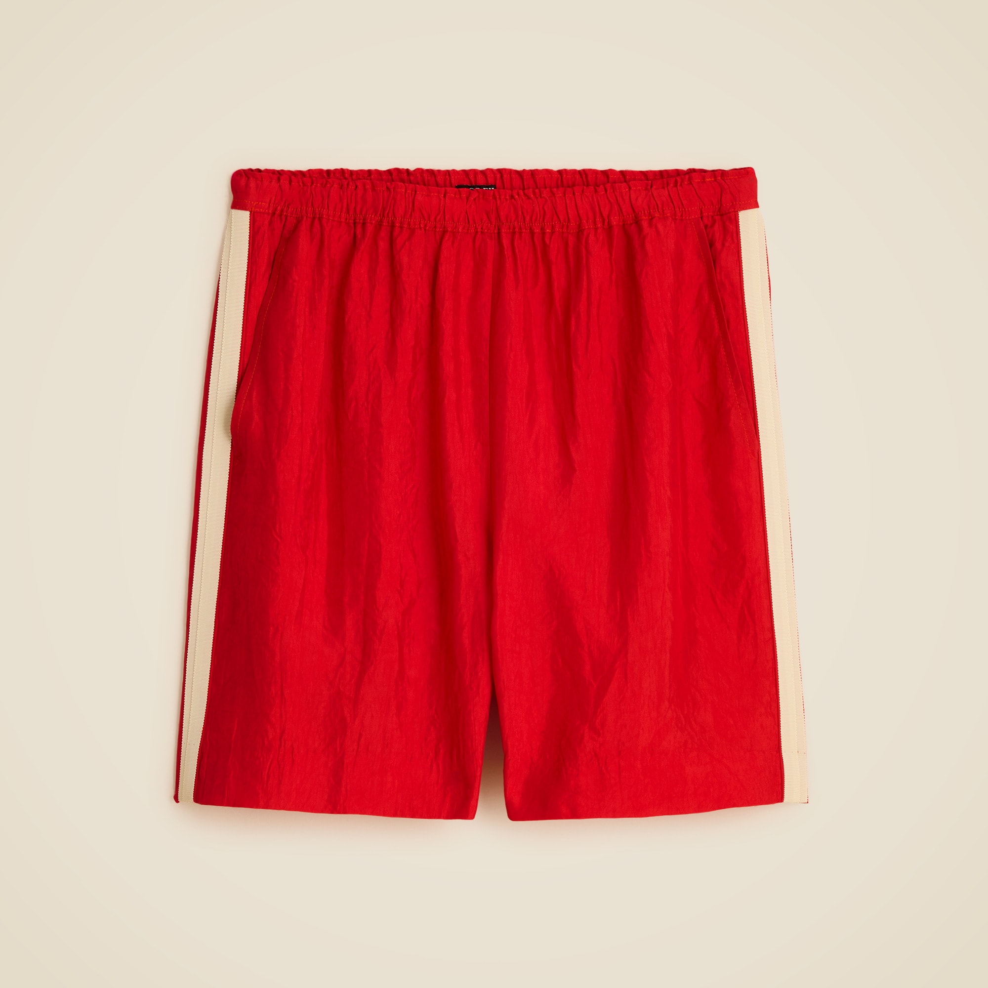 womens 7&quot; Stratus side-stripe short in textured satin