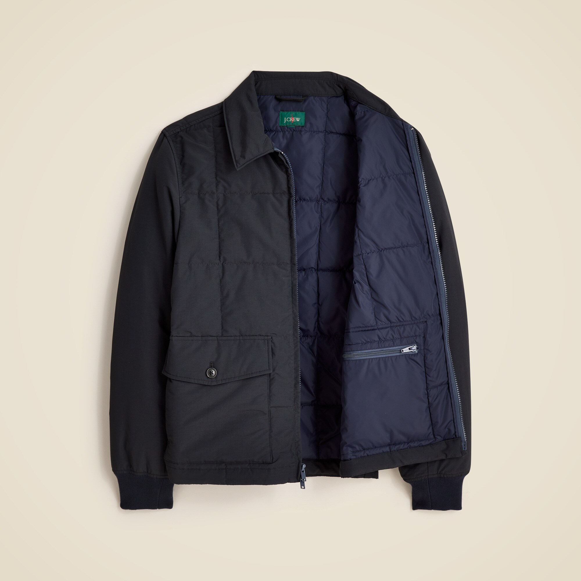 Box-quilt insulated jacket with PrimaLoft®