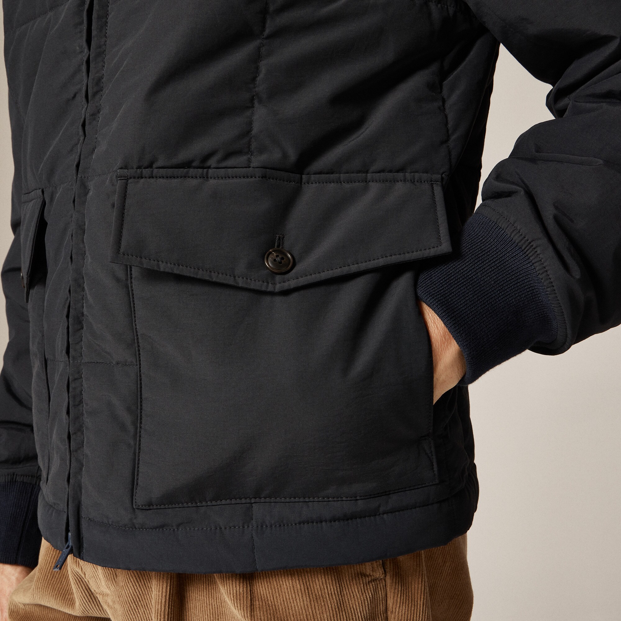 Box-quilt insulated jacket with PrimaLoft®