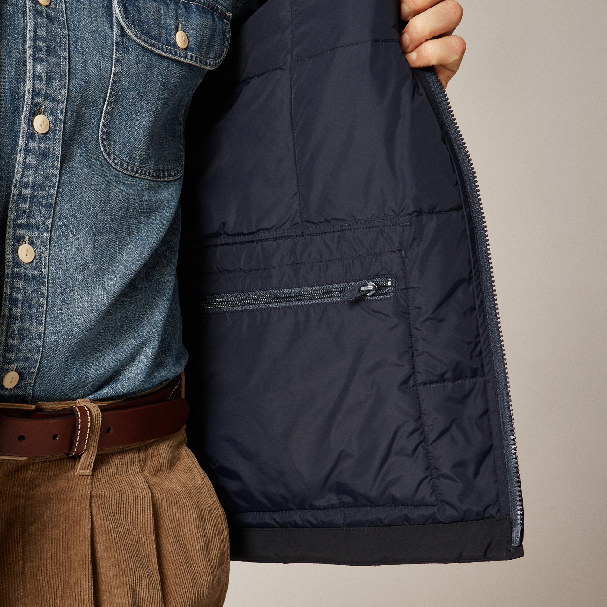 Box-quilt insulated jacket with PrimaLoft®