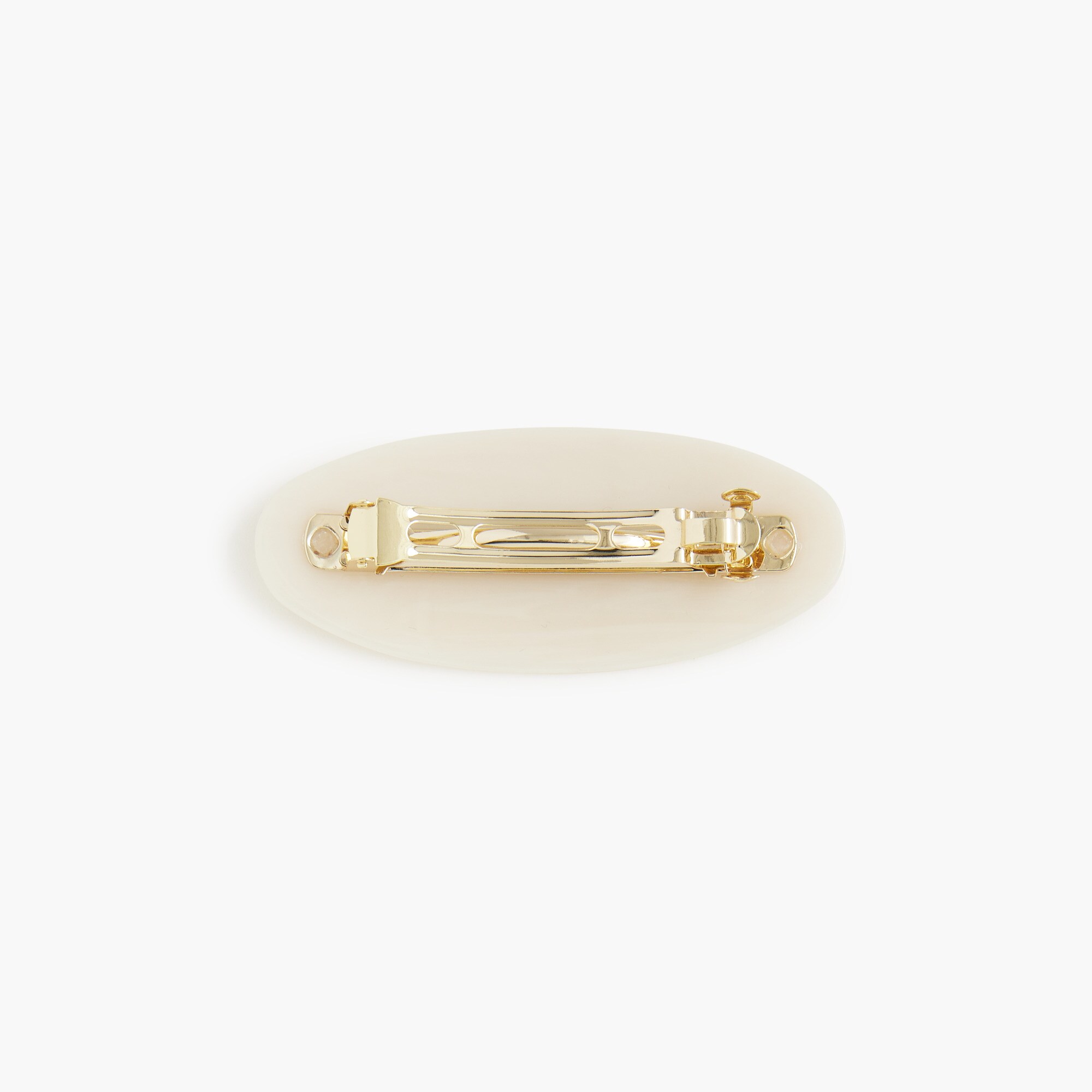 Oval snap barrette